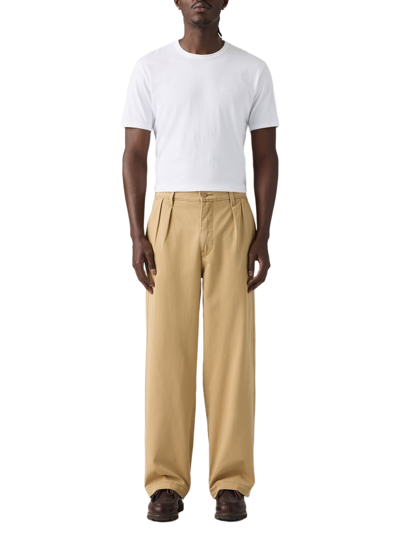 Weite High-Waist Baumwollhose LEVI'S Beige