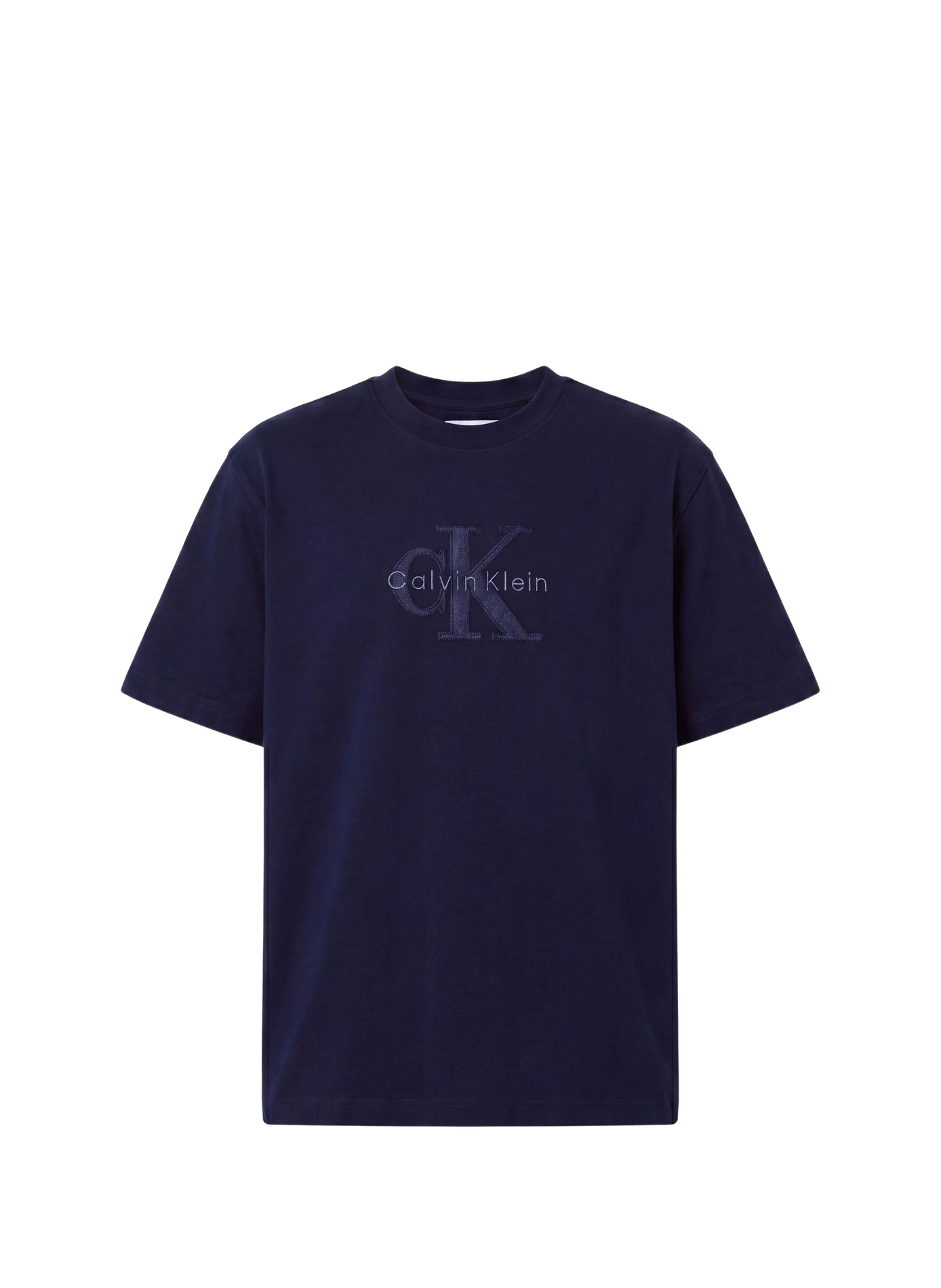 T-shirt manches courtes à logo en coton CALVIN KLEIN Blau