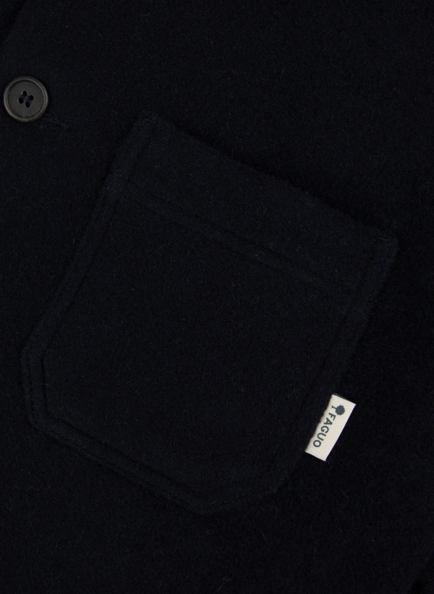 Veste col classique en laine mélangée FAGUO Blue