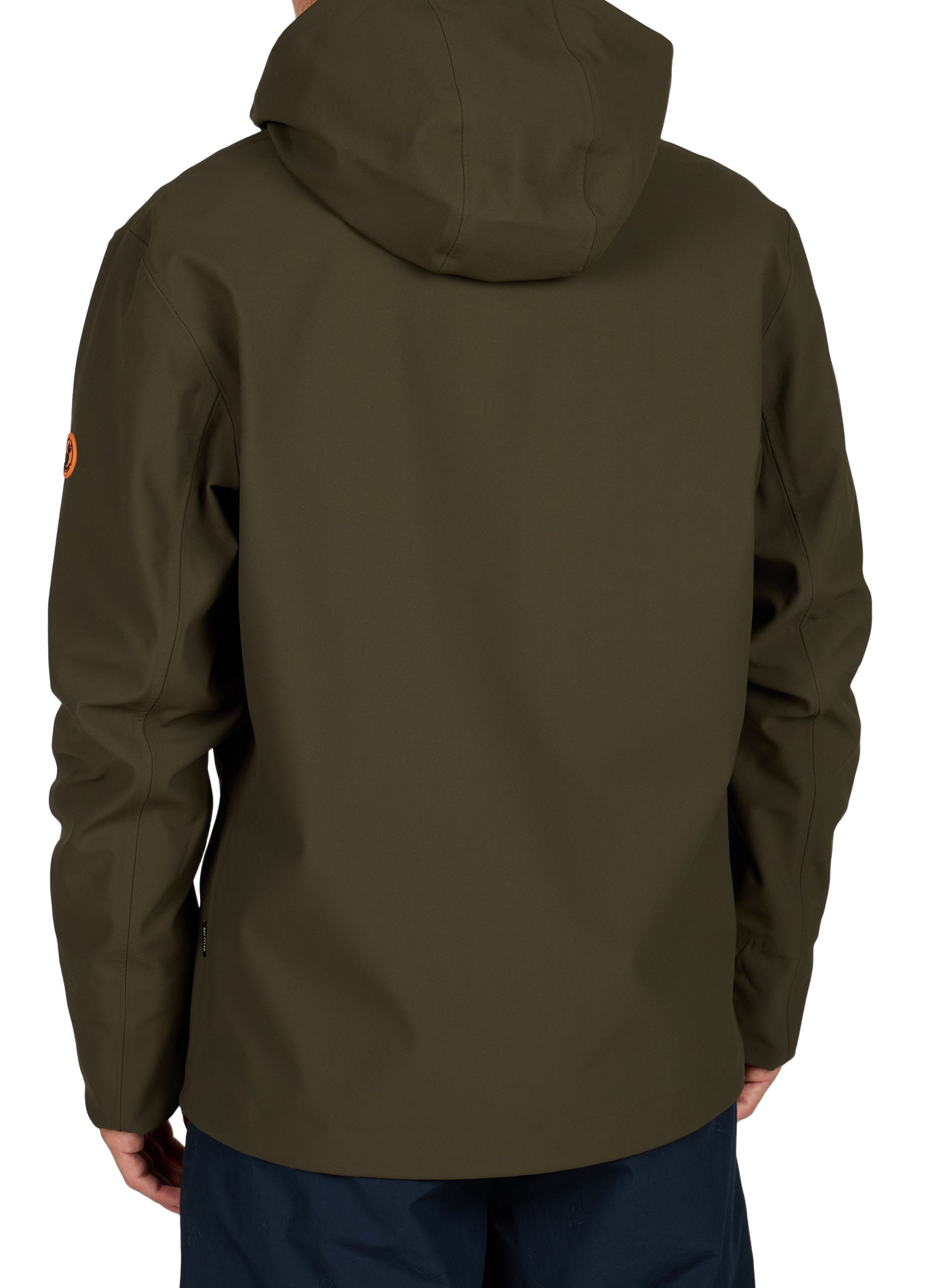 Einfarbige gerade geschnittene Jacke mit Stehkragen und Reißverschluss SAVE THE DUCK Khaki