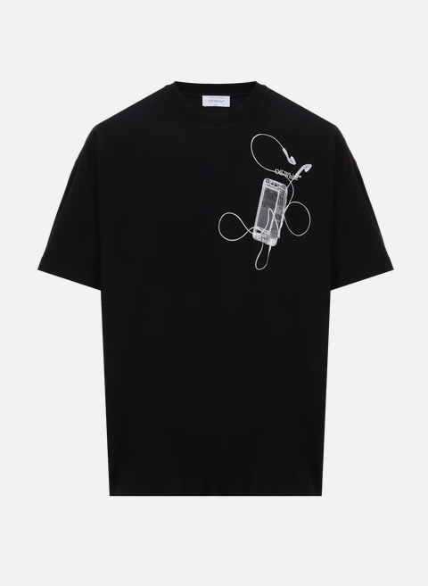 Printed cotton T-shirt BlackOFF-WHITE 