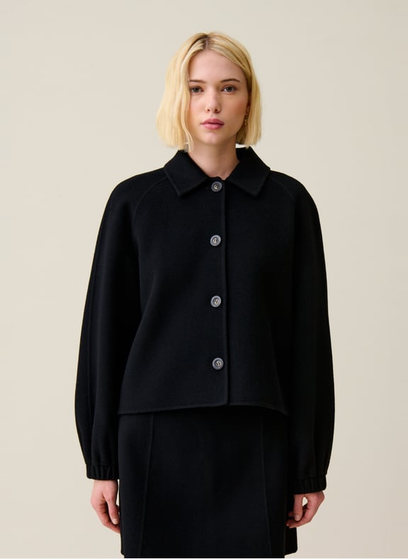 Veste courte en laine mélangée Noir by CLAUDIE PIERLOT CLAUDIE PIERLOT Veste courte en laine mélangée Noir