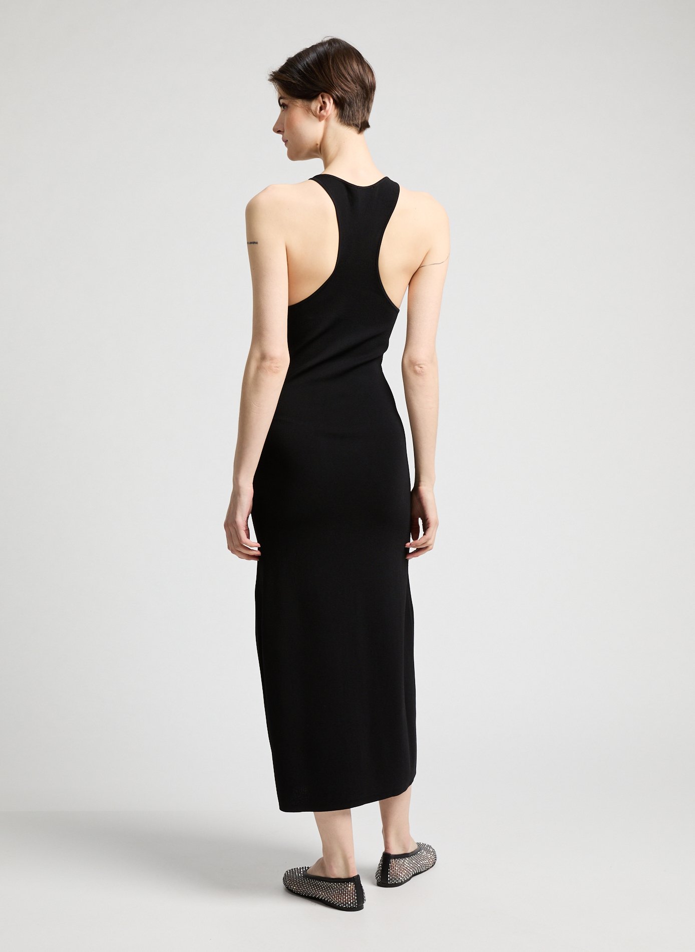 Robe longue slim en maille CALVIN KLEIN Noir