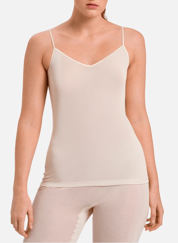 Silk Tank Top Beige by HANRO HANRO Silk Tank Top Beige