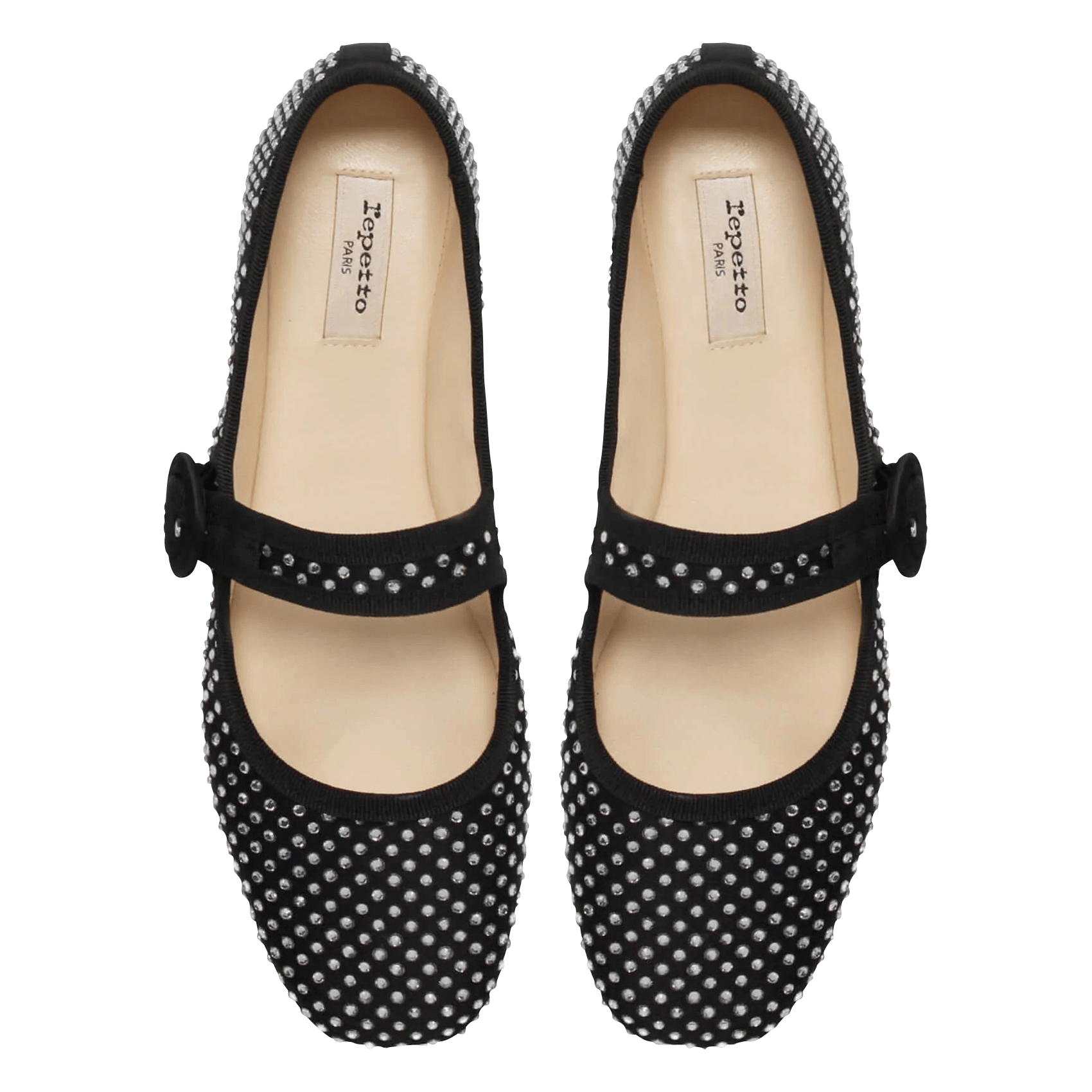 Ballerines à strass georgia REPETTO Noir