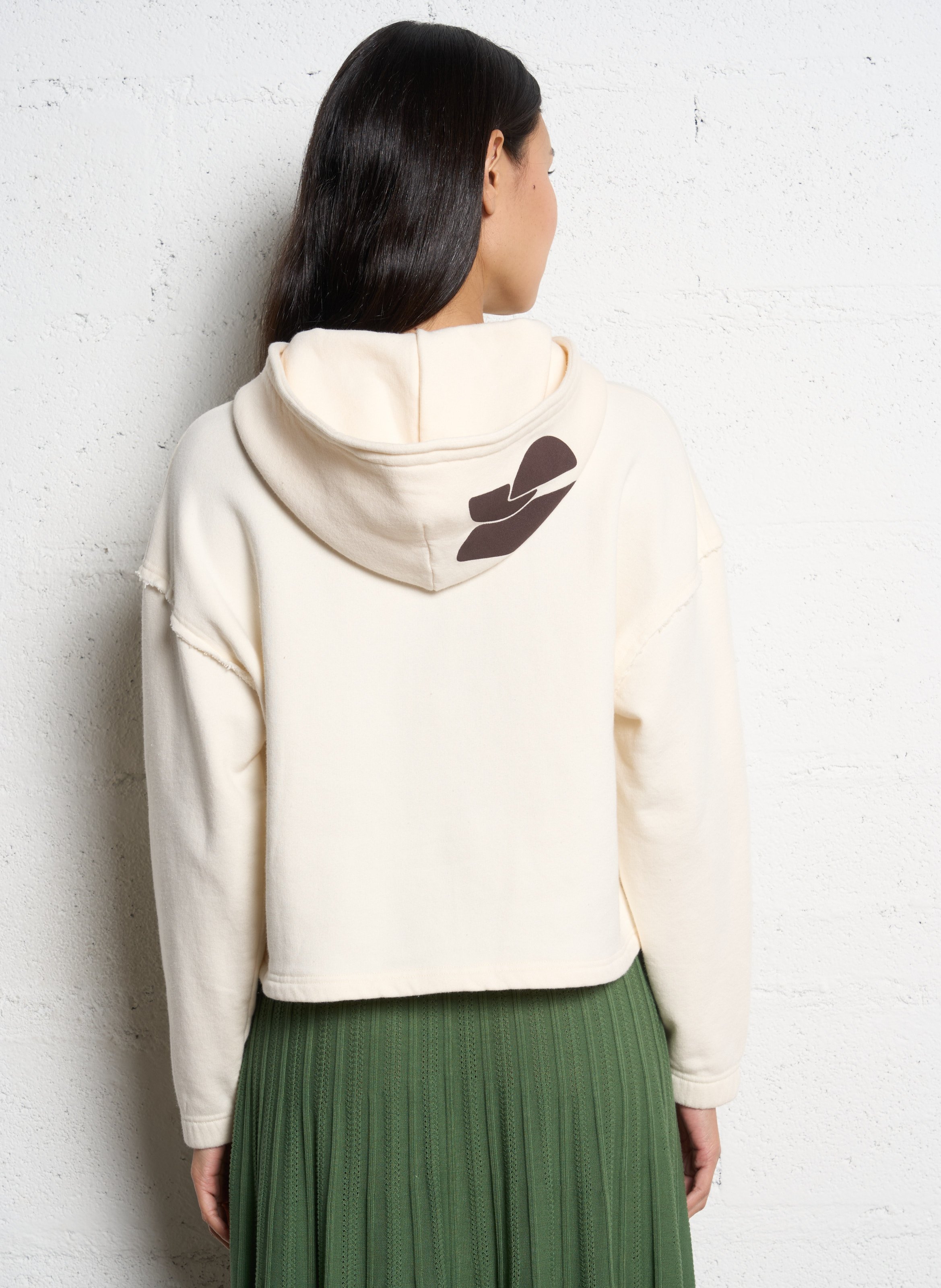 Sweat droit en coton mélangé pimbus BA&SH Beige