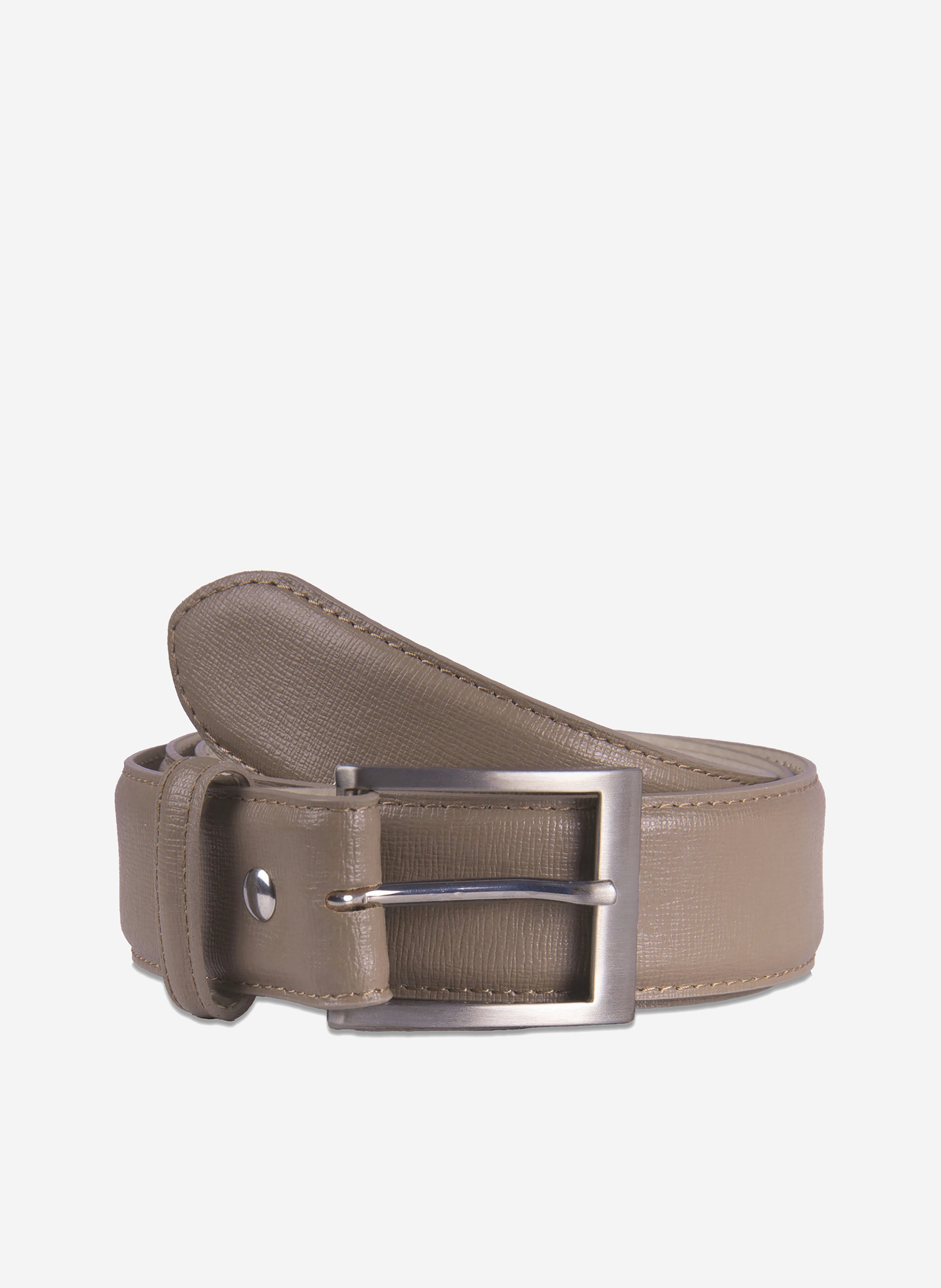 Ceinture classique cuir gravé JULES & JENN Beige