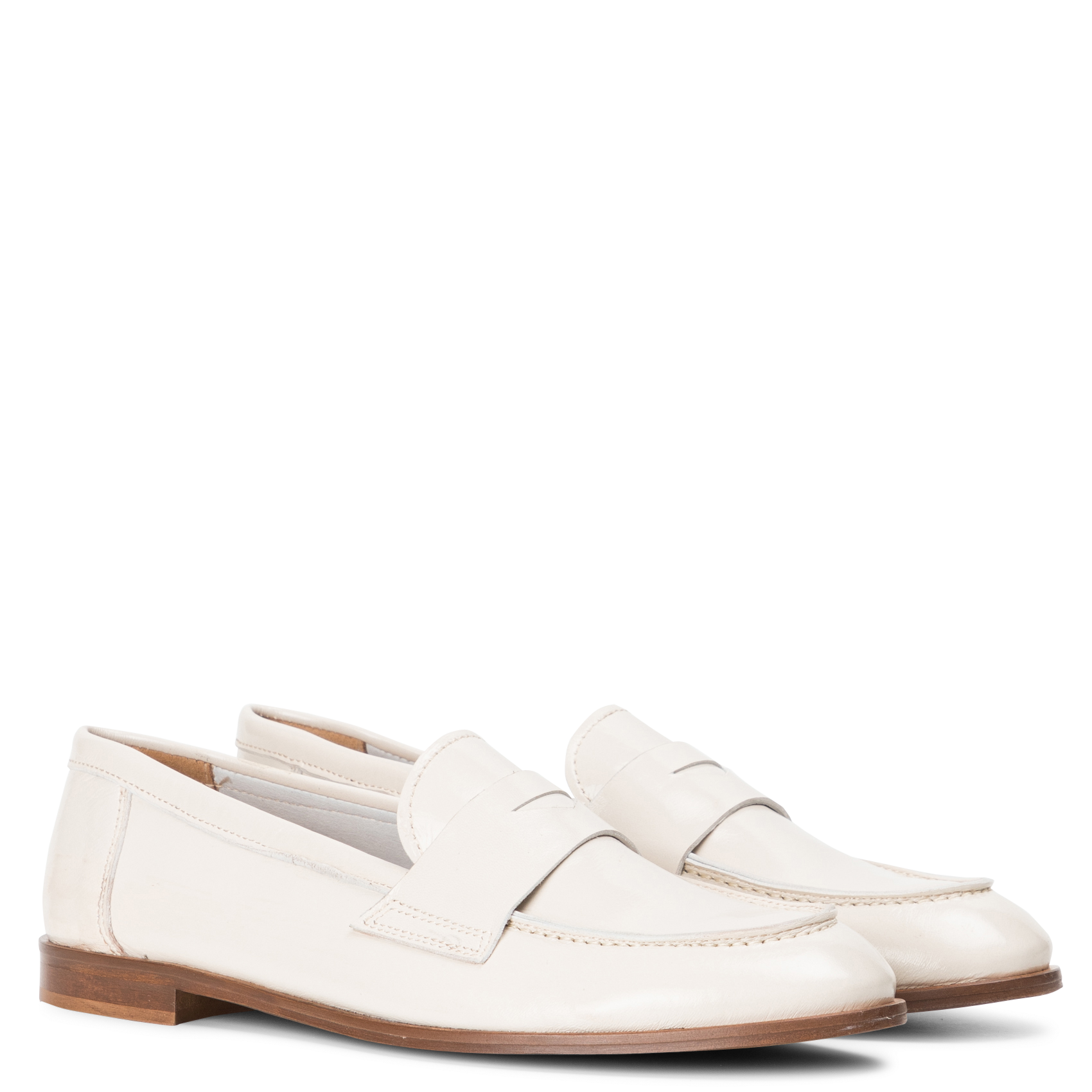 Mocassins en cuir vernis thelma JONAK Blanc
