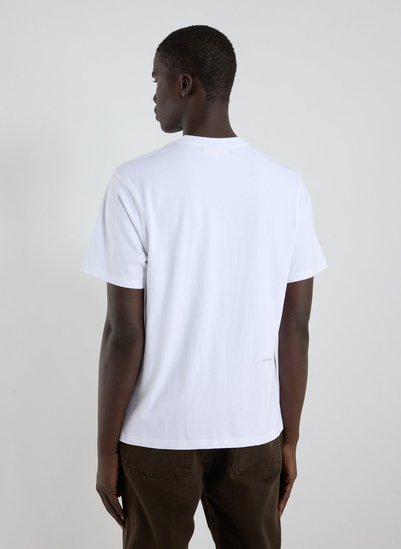 T-shirt imprimé col rond en coton GERTRUDE ET GASTON Blanc