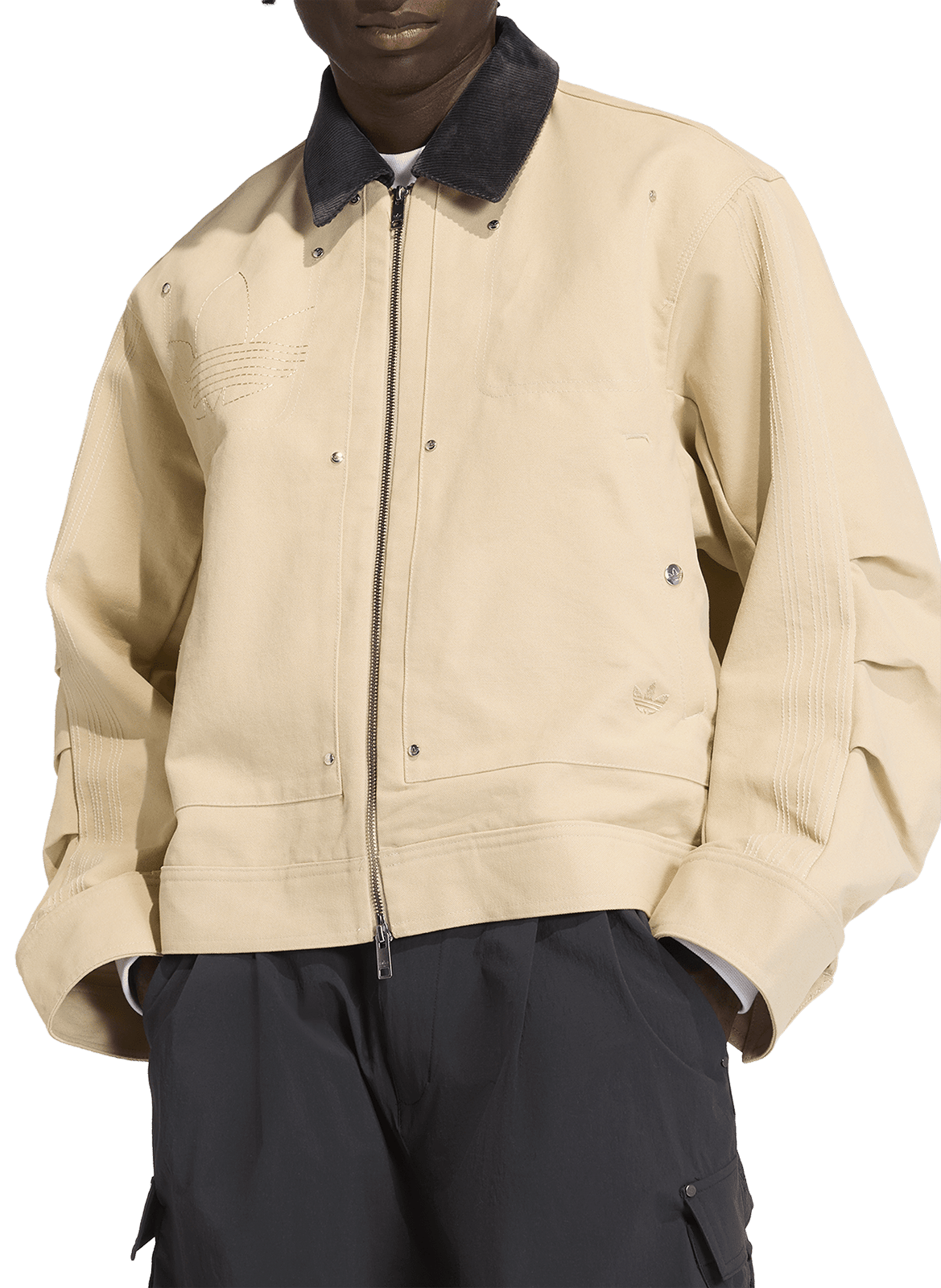 Veste Bomber avec clous ADIDAS Beige