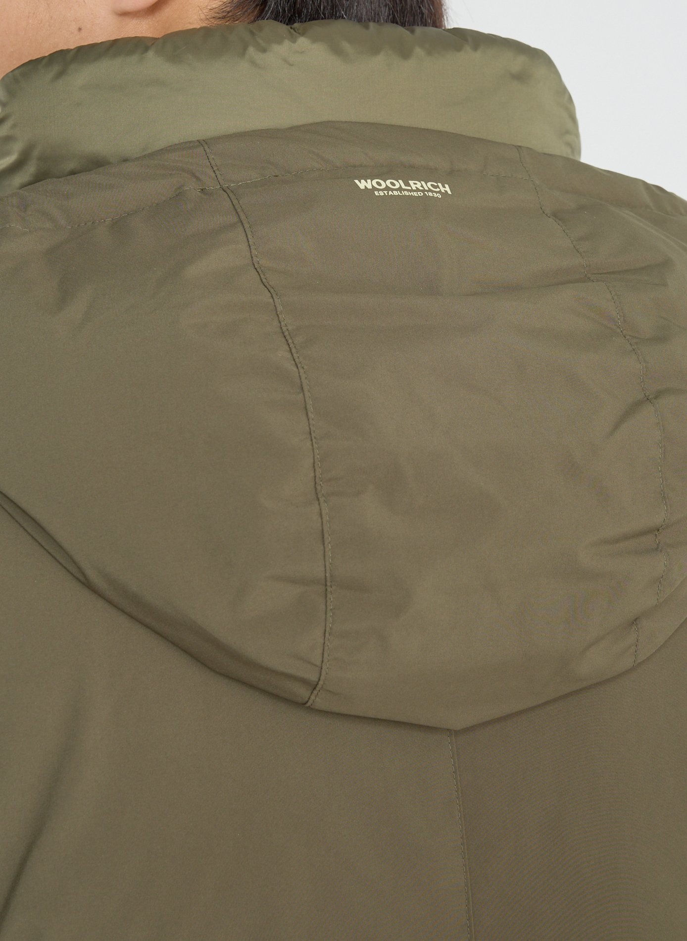 Parka droite à capuche WOOLRICH Vert