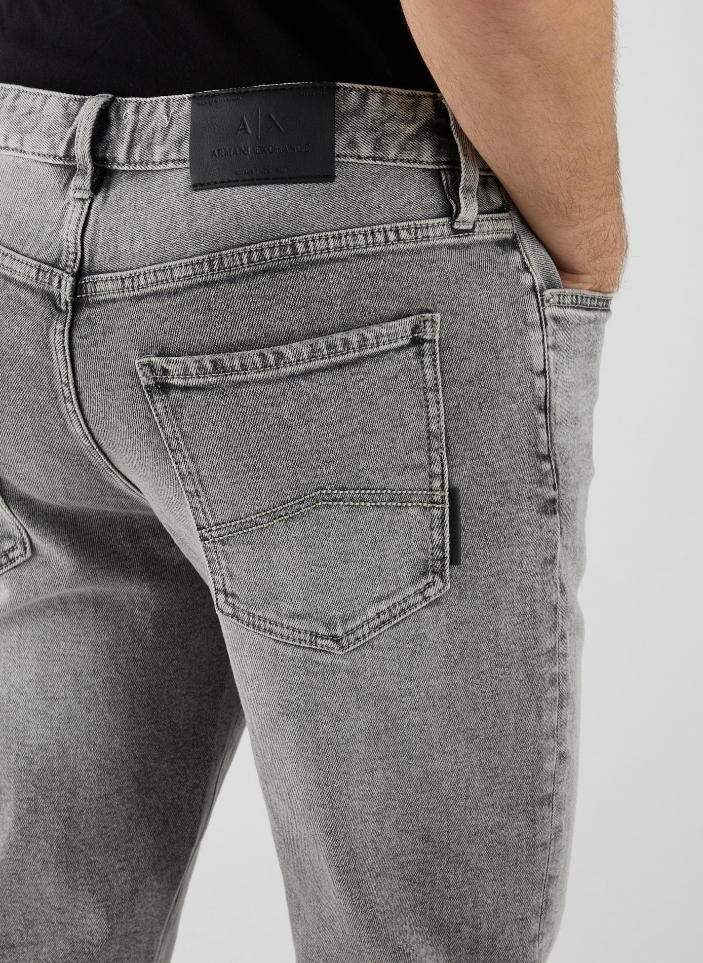 Slim fit stretch denim jeans in cotton ARMANI EXCHANGE Grey