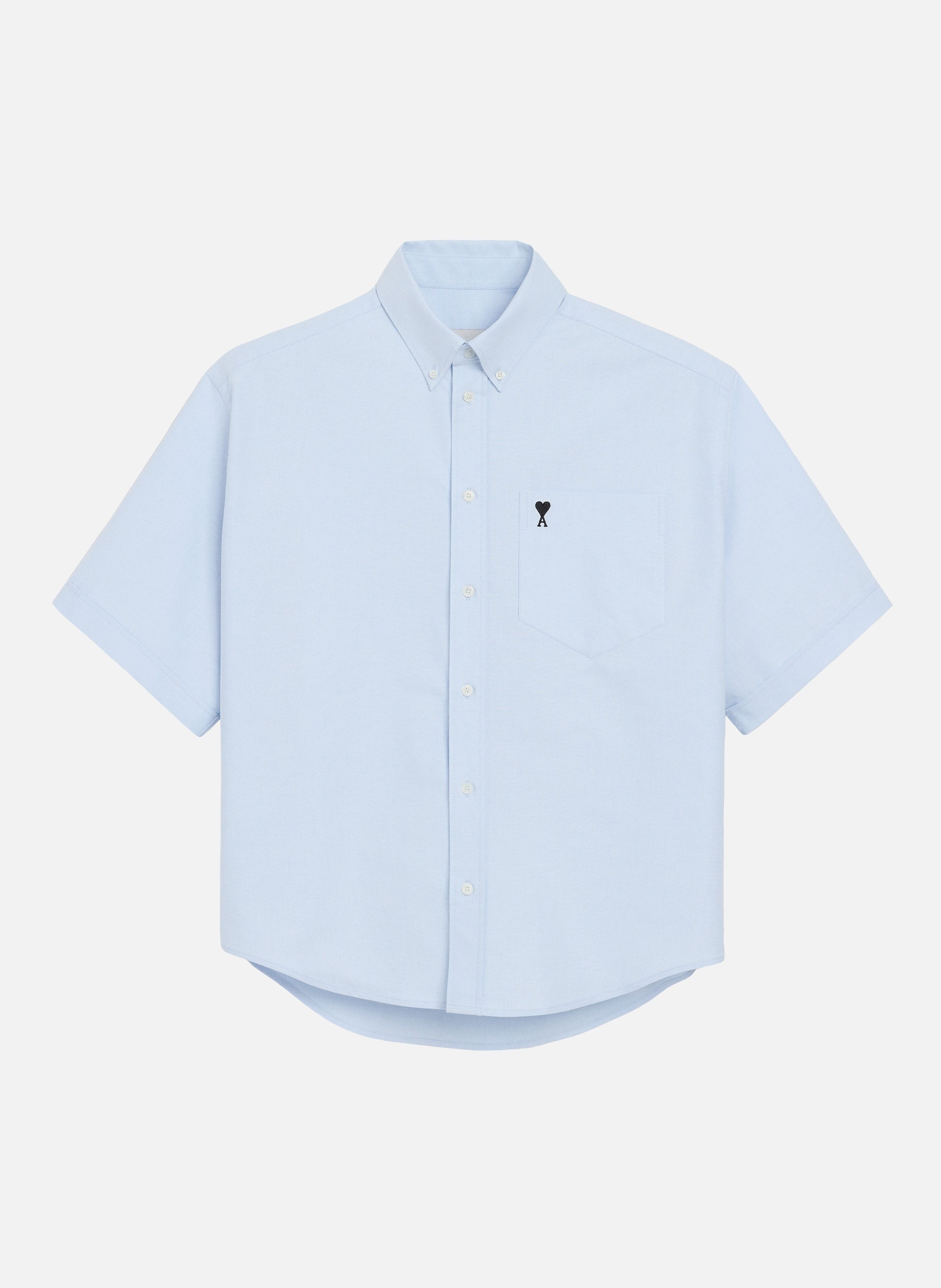 Chemise boxy ami de coeur en coton AMI PARIS Bleu