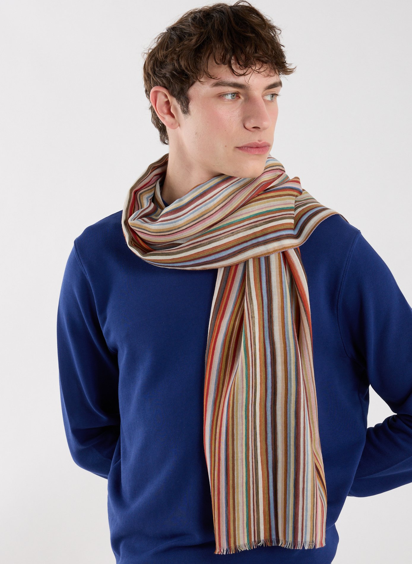 Virgin Wool Striped Scarf PAUL SMITH Multicolour