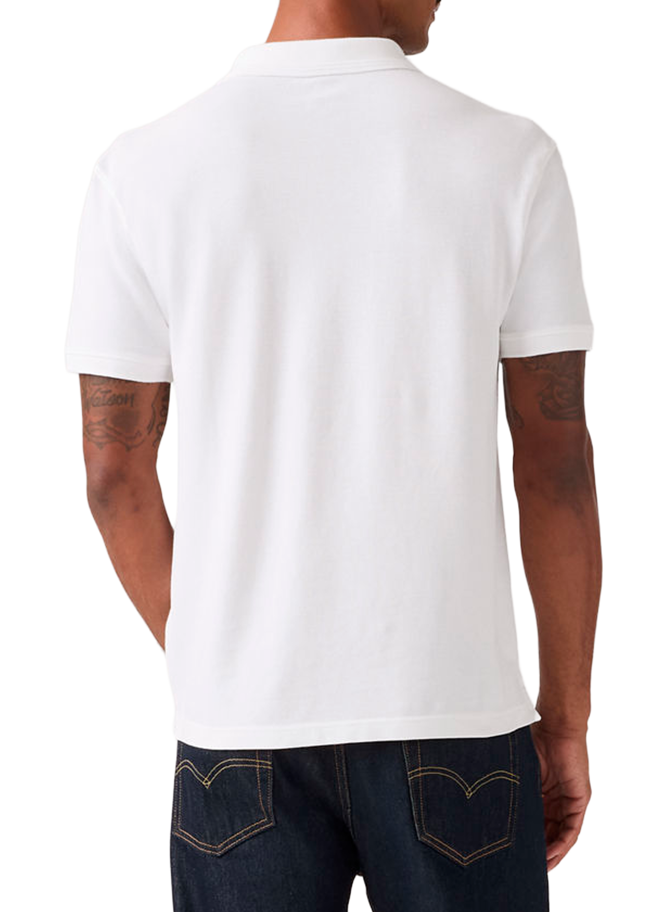 polo manches courtes en coton LEVI'S Blanc