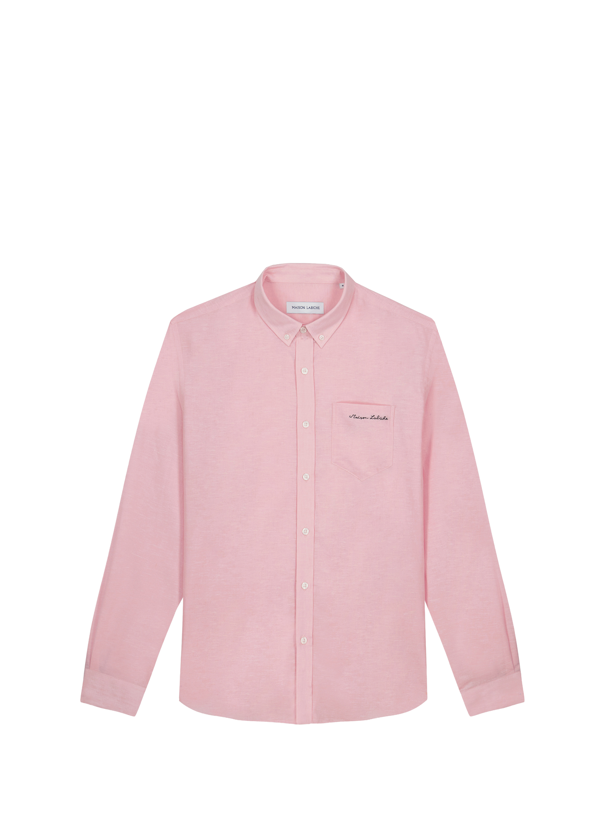 Chemise droite Carnot brodée en coton MAISON LABICHE Pink