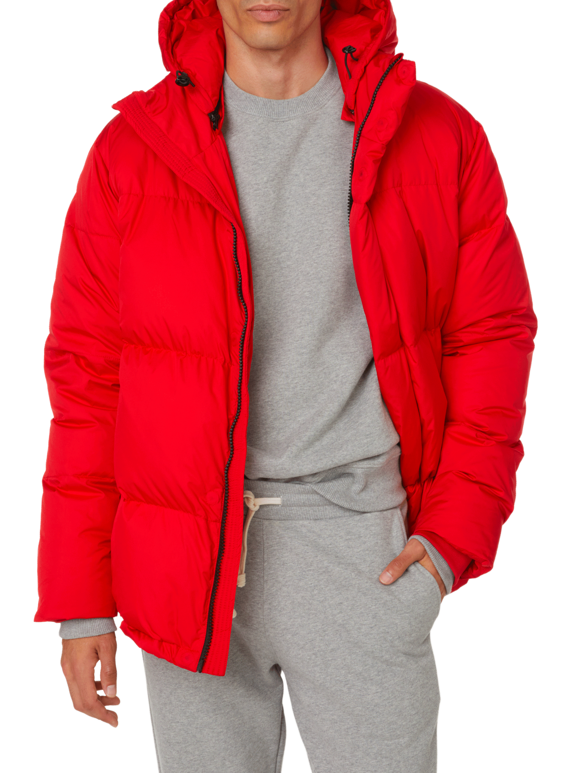 Doudoune avec capuche amovible SAISON 1865 Rouge