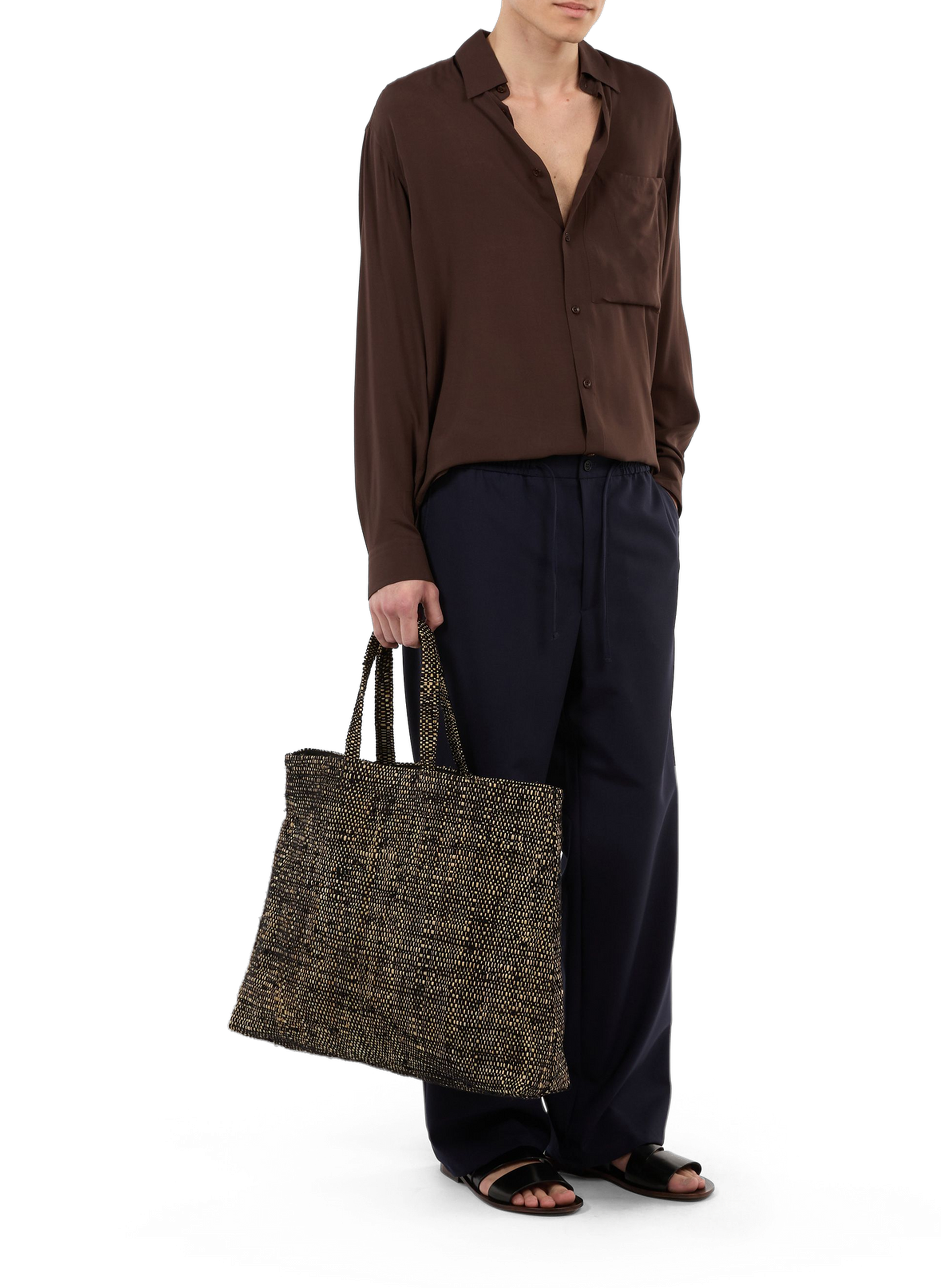 Fluid satin cotton shirt SAISON 1865 Brown