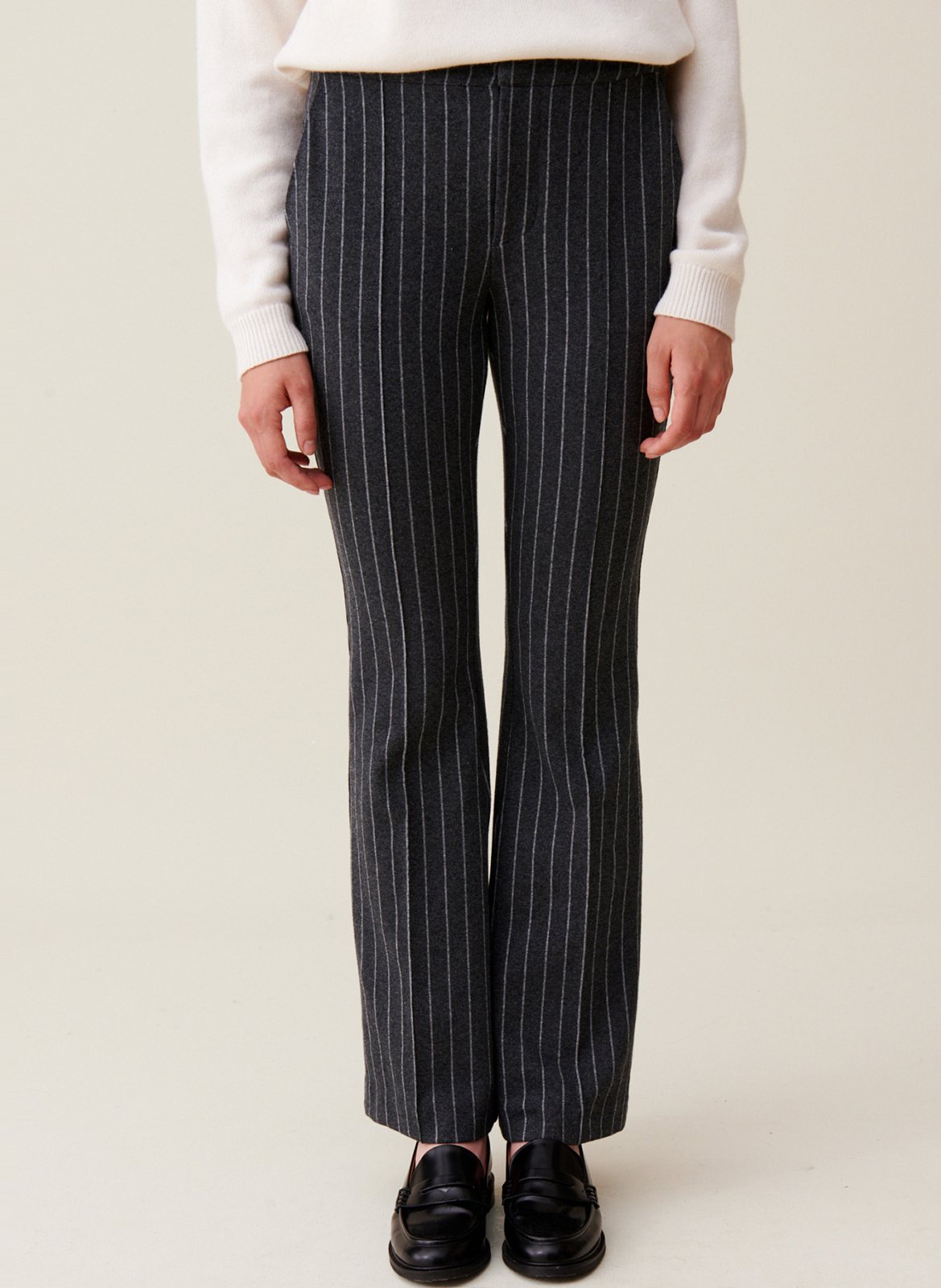 Pantalon flare rayé en coton mélangé CLAUDIE PIERLOT Multicolore