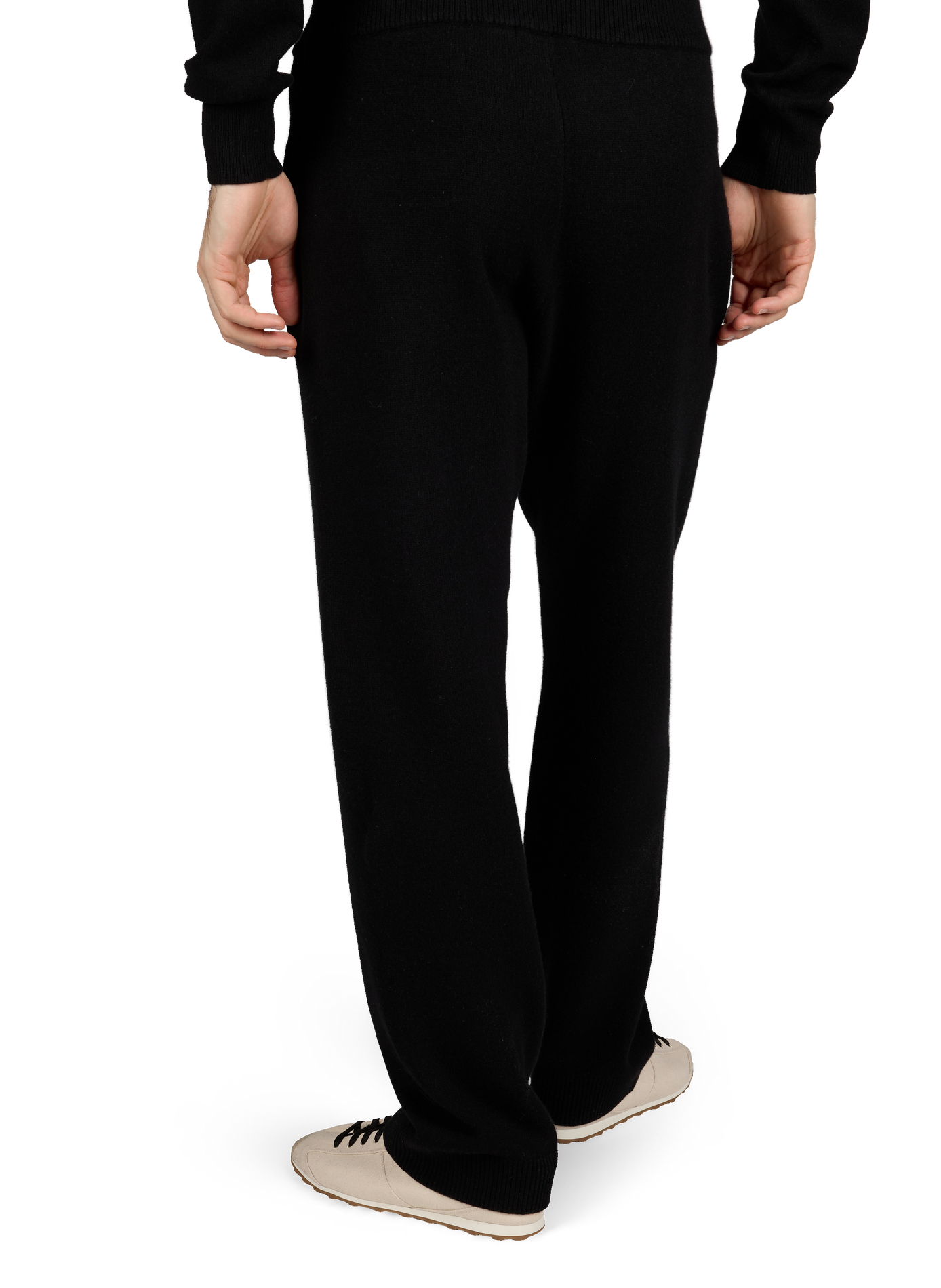 Straight wool trousers in merino and cashmere ENTIRE STUDIOS Black