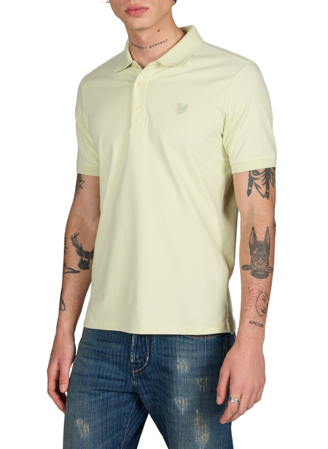 Polo shirt with logo LYLE & SCOTT Green