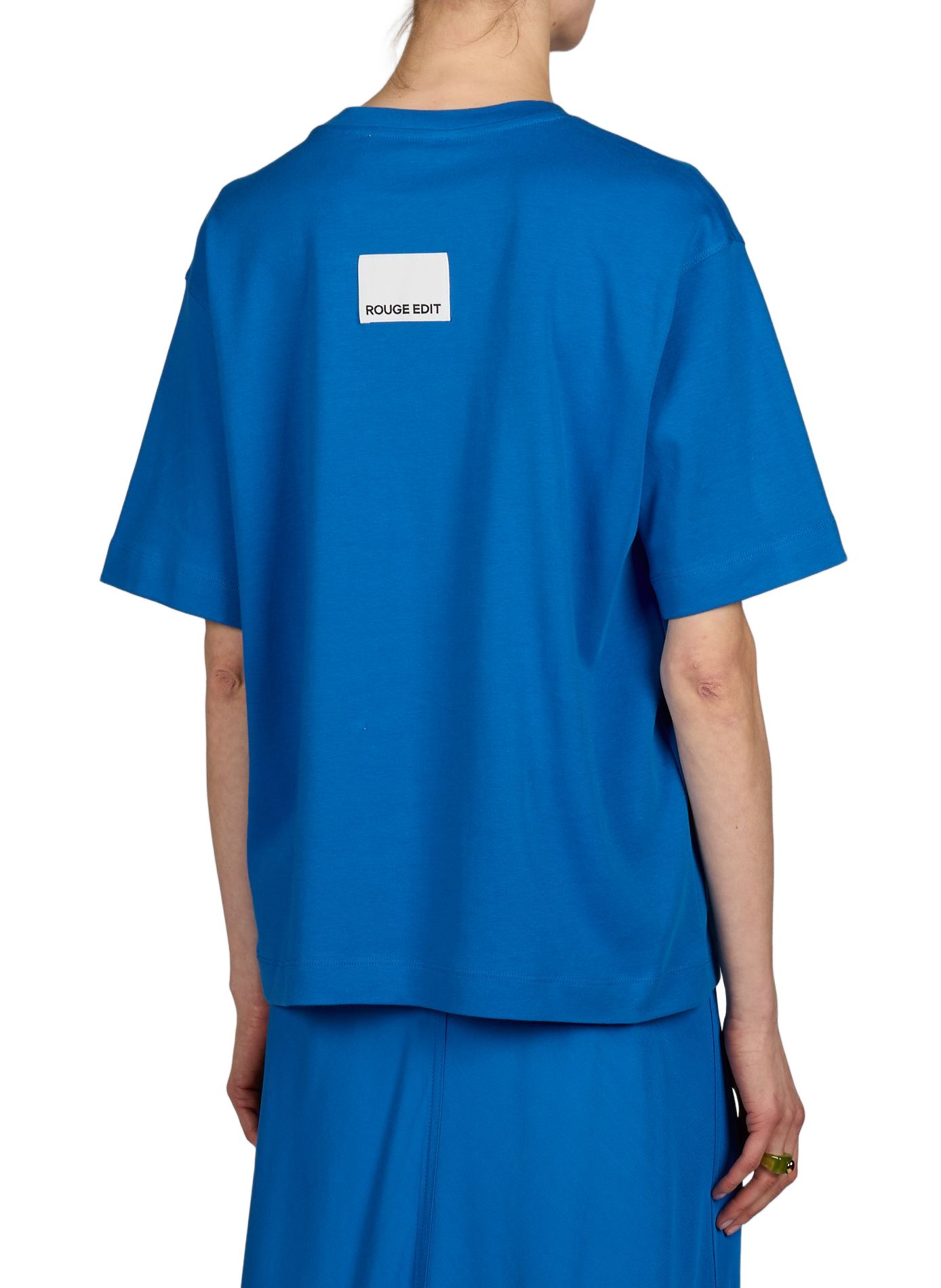 T-shirt Rounimia en coton ROUGE EDIT Bleu