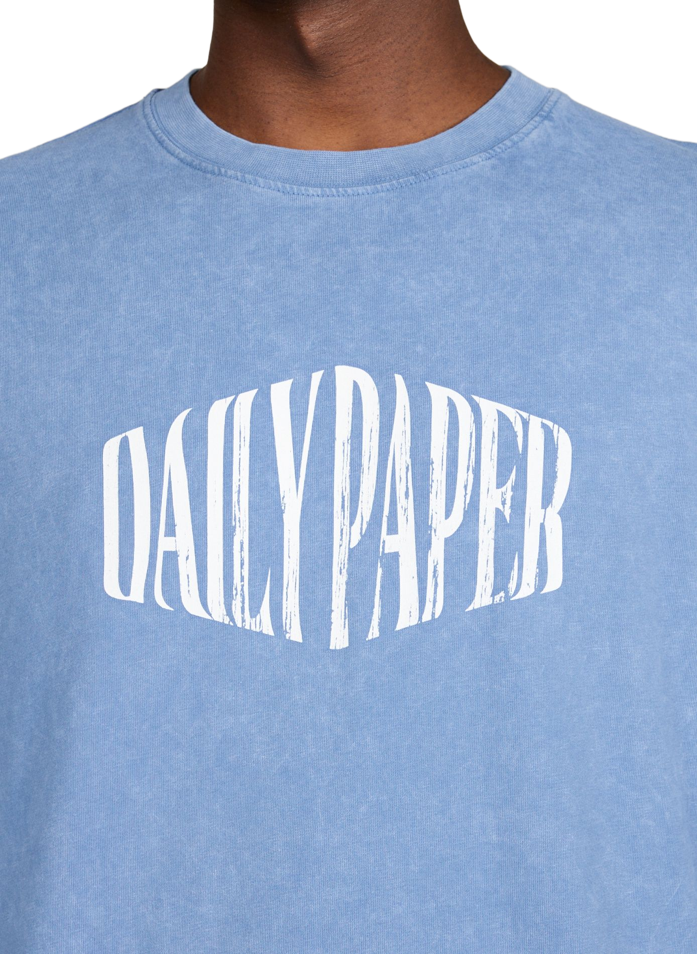 Tee-shirt col rond en coton DAILY PAPER Bleu