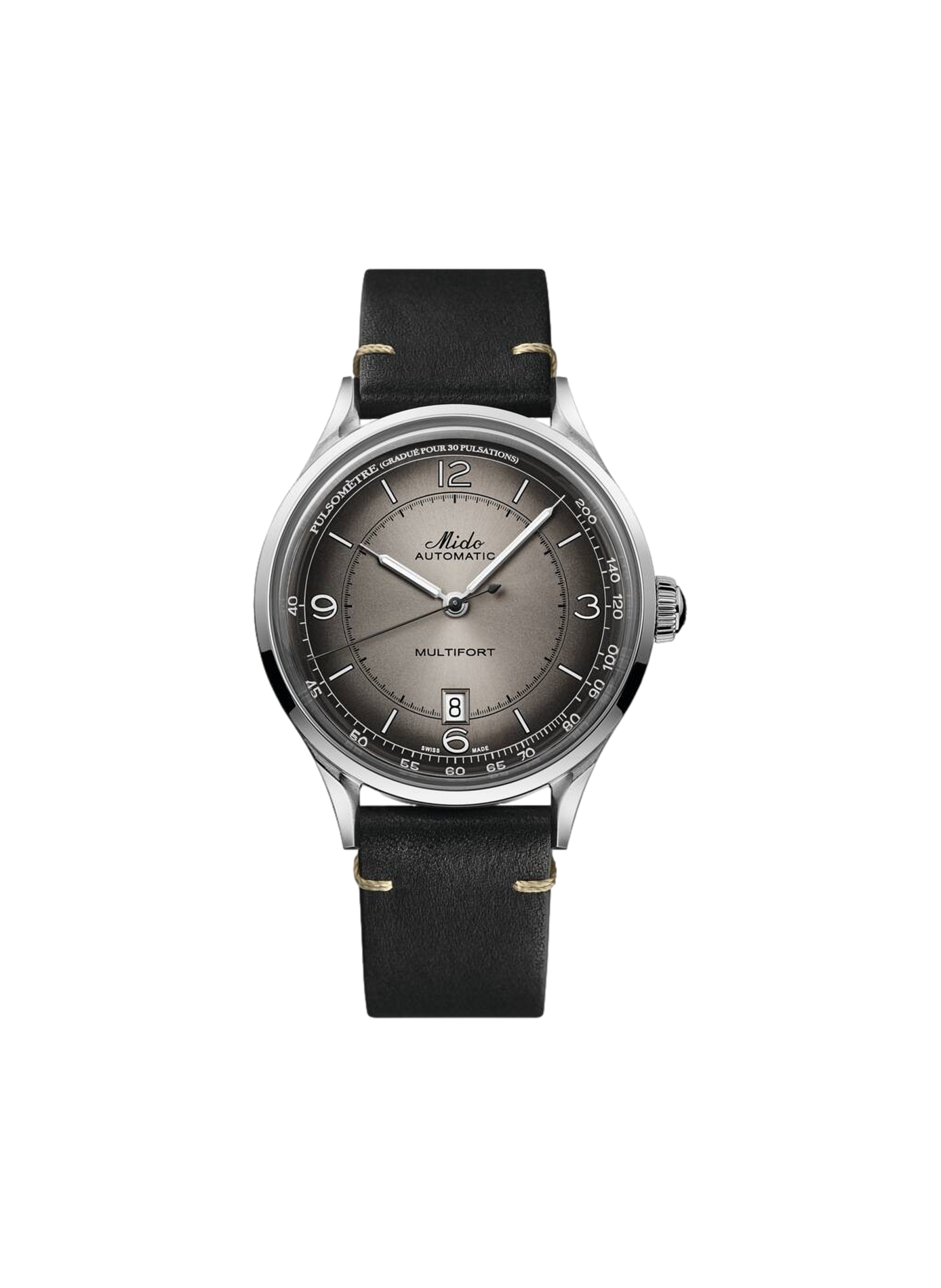 Montre Multifort Patrimony en acier inoxydable MIDO Gris