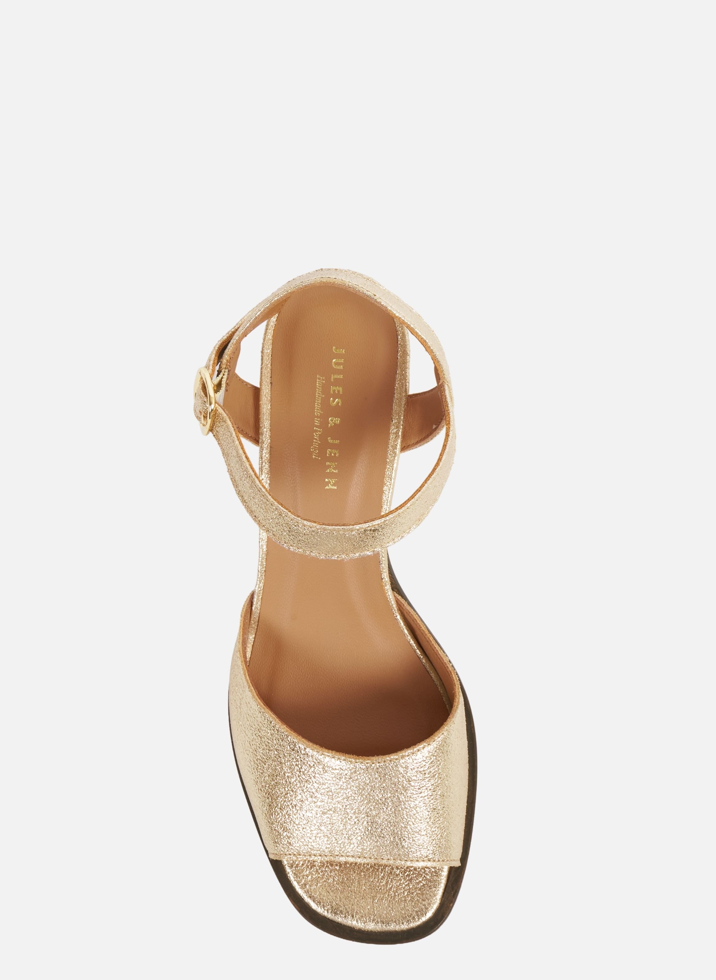 Ballerines brides manon cuir daim JULES & JENN Marron