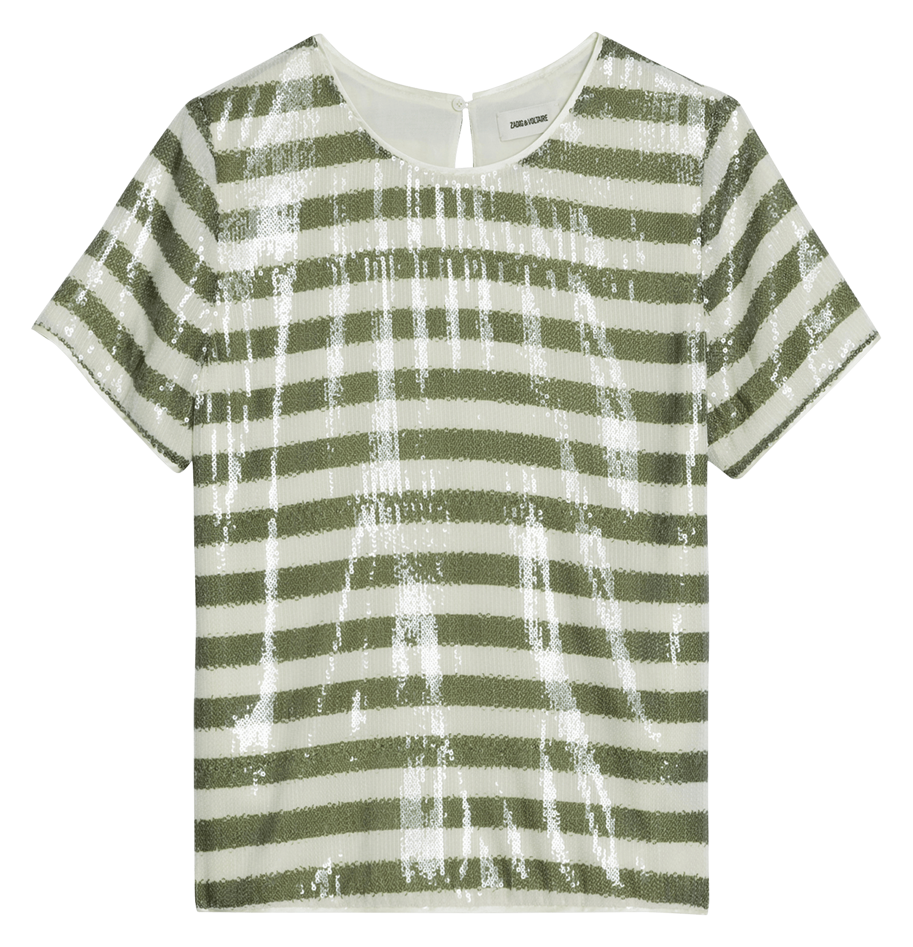 Top col rond à sequins tchao ZADIG&VOLTAIRE Vert