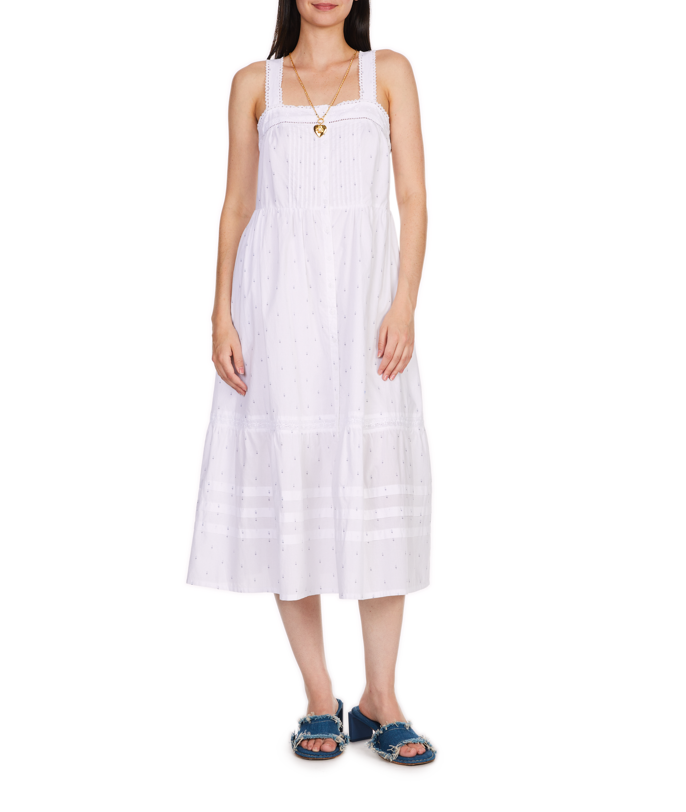 Cotton patterned dress LEVI'S White