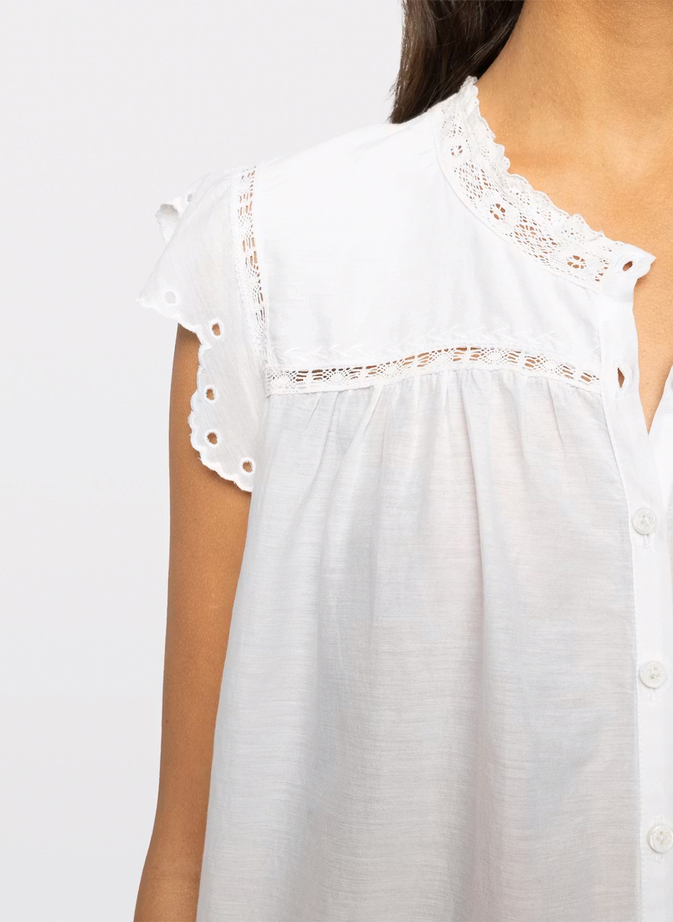 Top col rond en coton tika ZADIG&VOLTAIRE Blanc