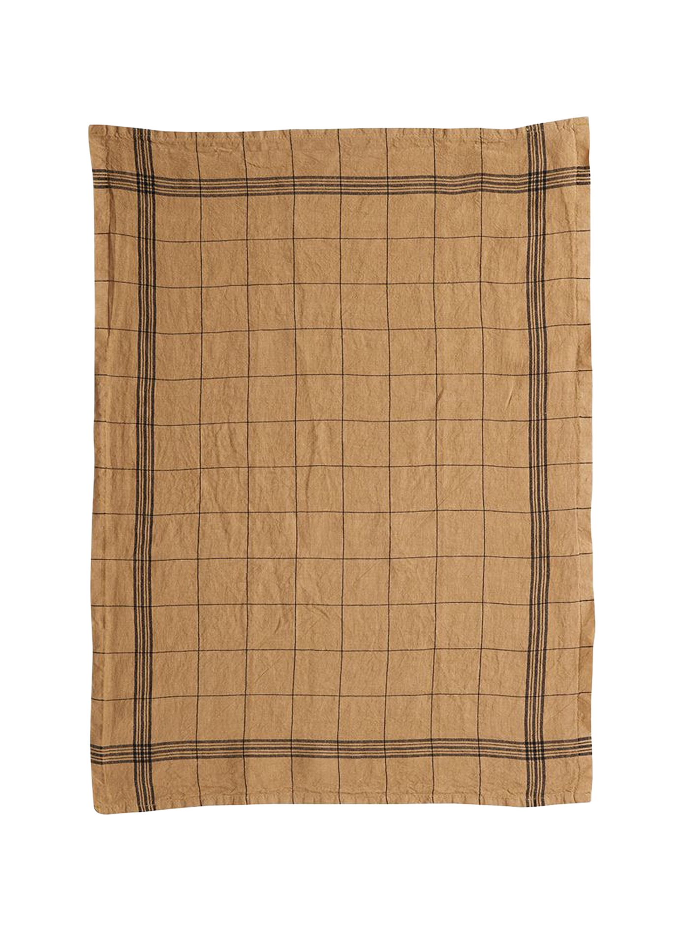 Set of 6 Bistrot linen tea towels CHARVET Brown