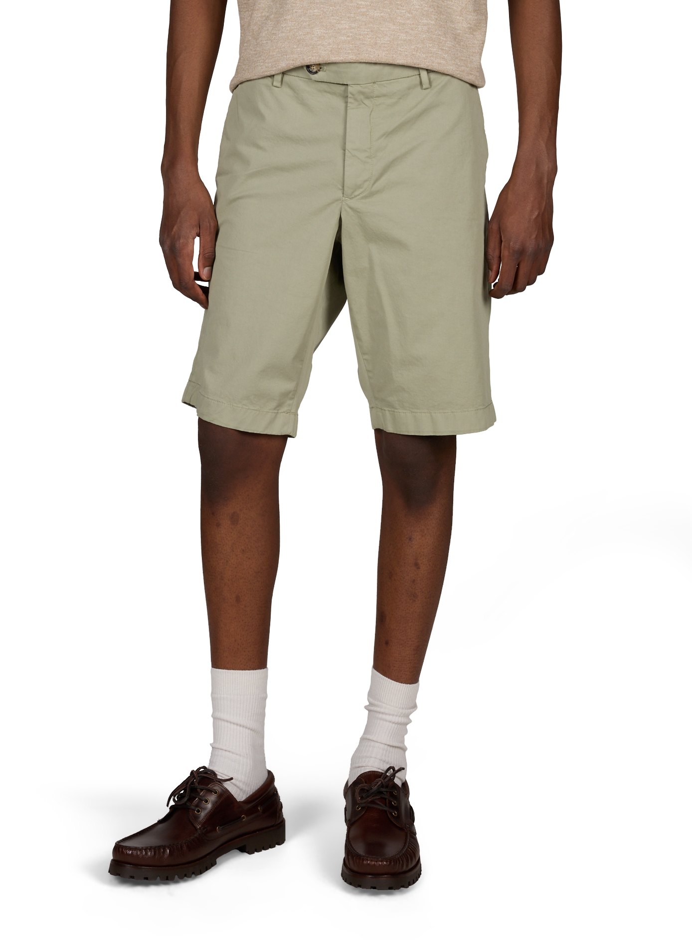 Chino Bermuda in blended cotton FACONNABLE Green