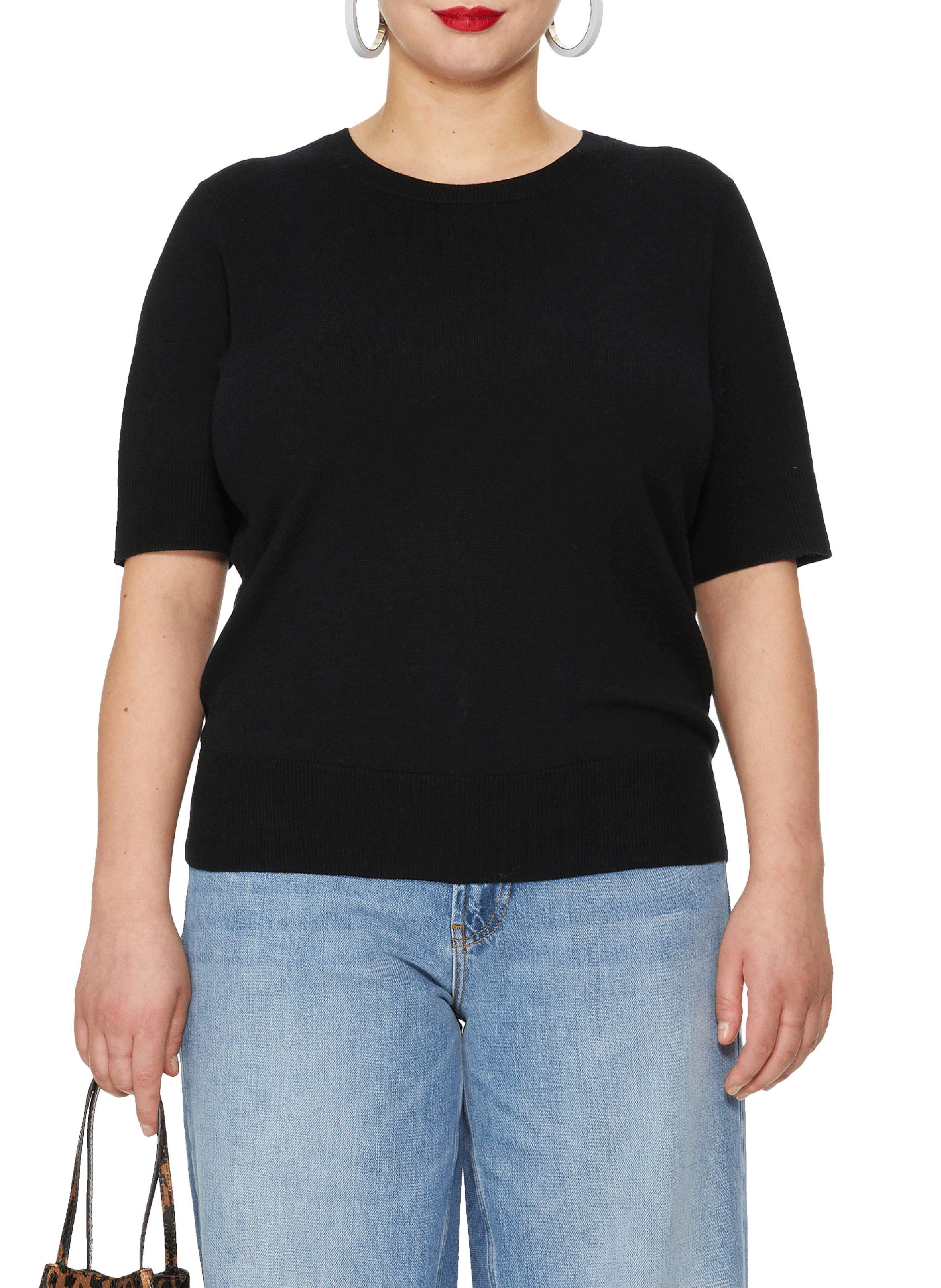 Classic merino wool jumper UNIVERSAL STANDARD Black