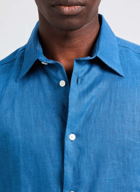 Chemise slim Flin-S en lin  AU PRINTEMPS PARIS Bleu