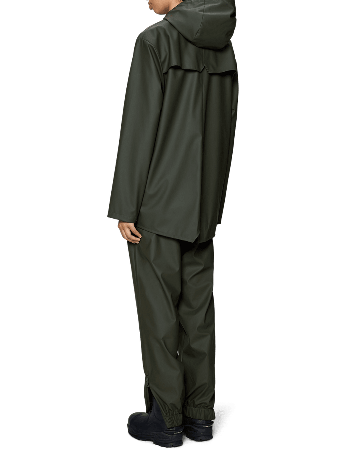 Hooded raincoat RAINS Green