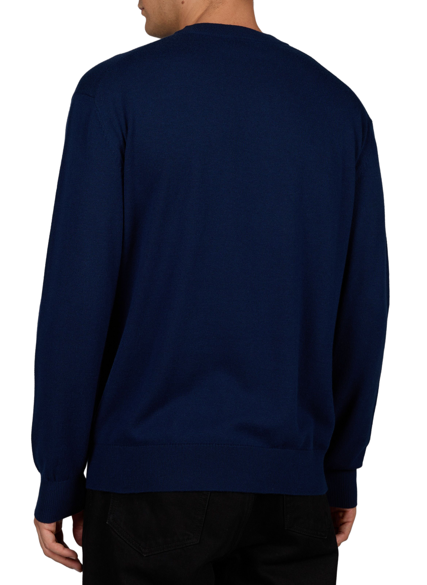 Round neck embroidered sweater DROLE DE MONSIEUR Blue