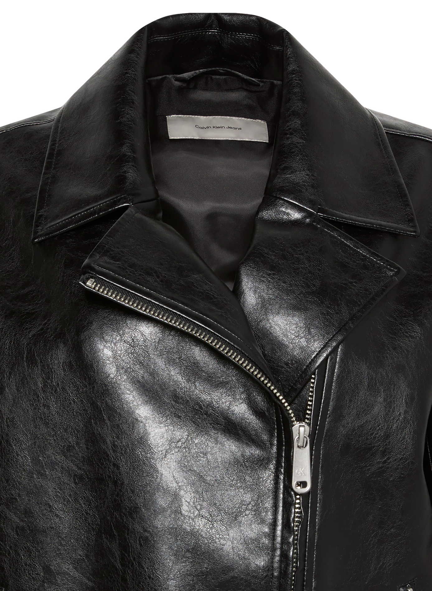 Veste droite effet cuir CALVIN KLEIN Noir