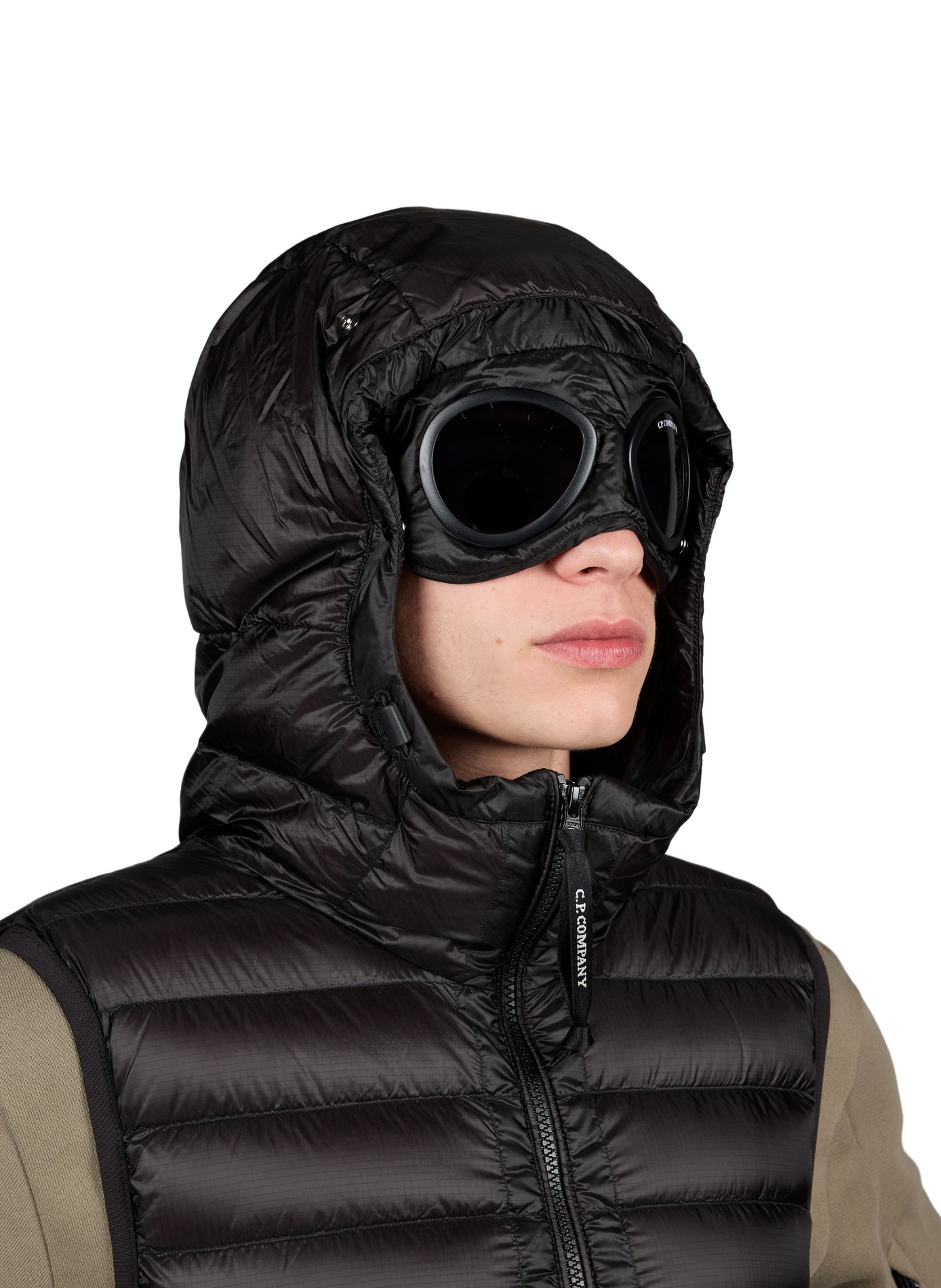 Doudoune sans manches à capuche CP COMPANY Noir