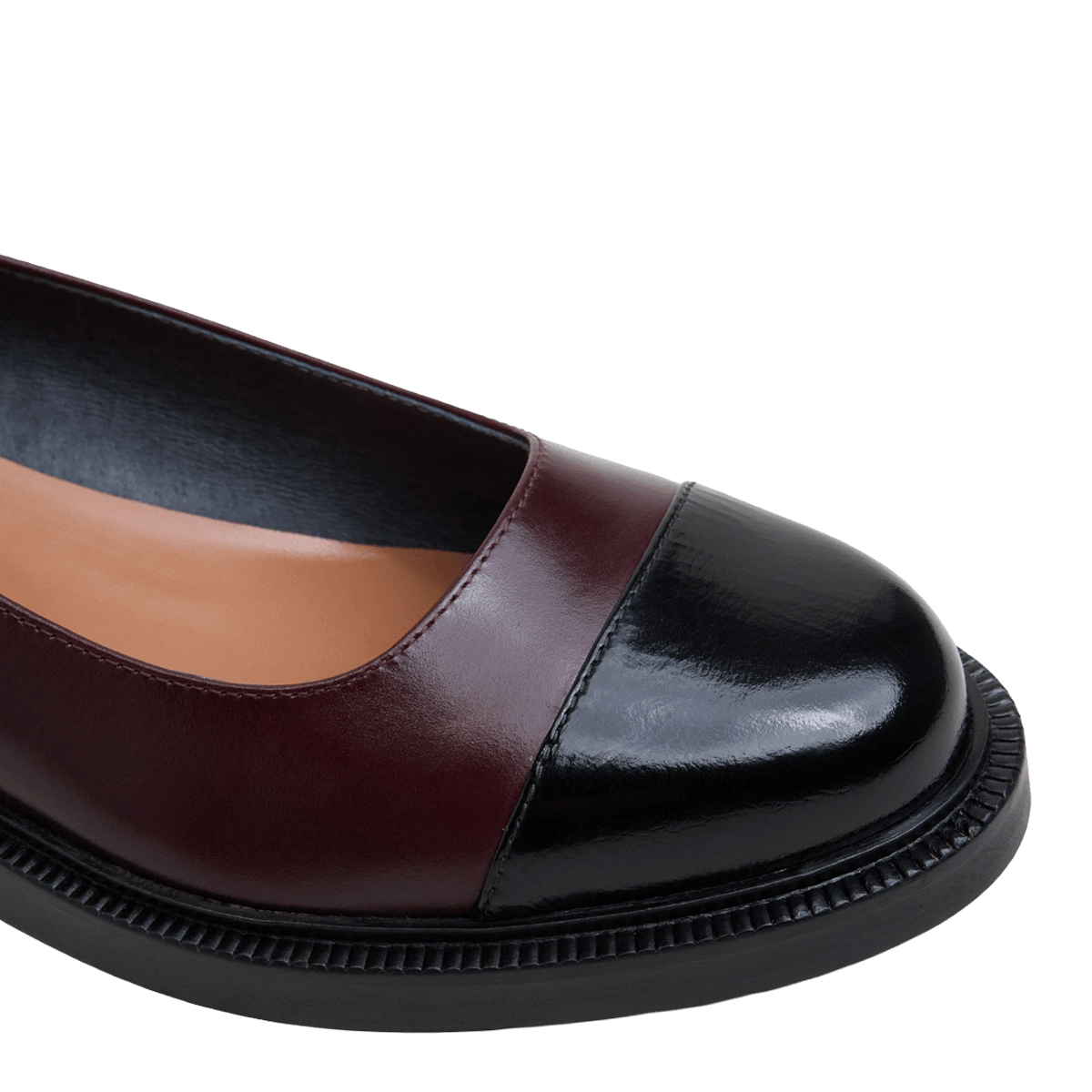 Ballerines à talon en cuir doum JONAK Rouge