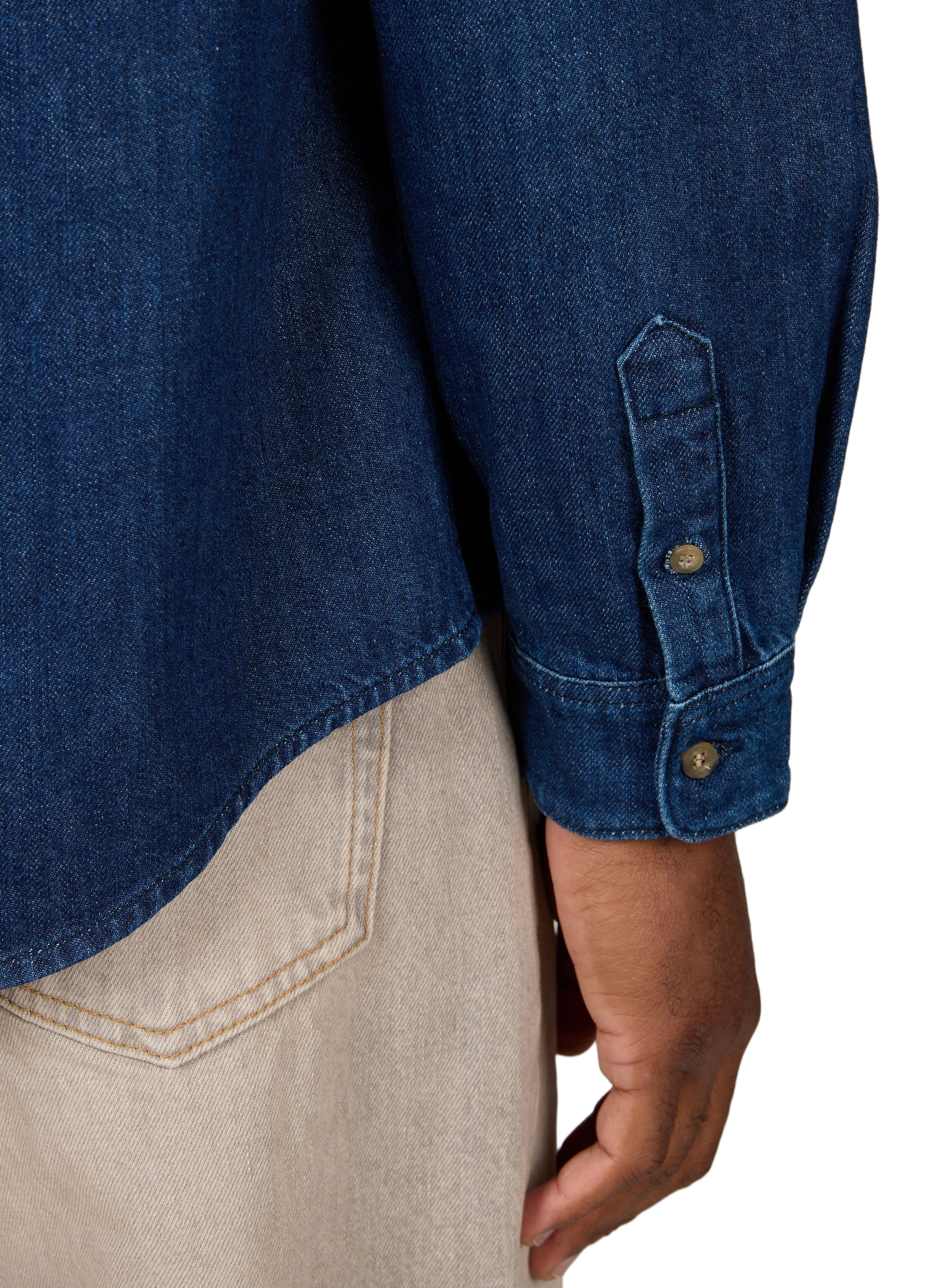 Gerade Jeanshemd aus Baumwolle A.P.C. Blau