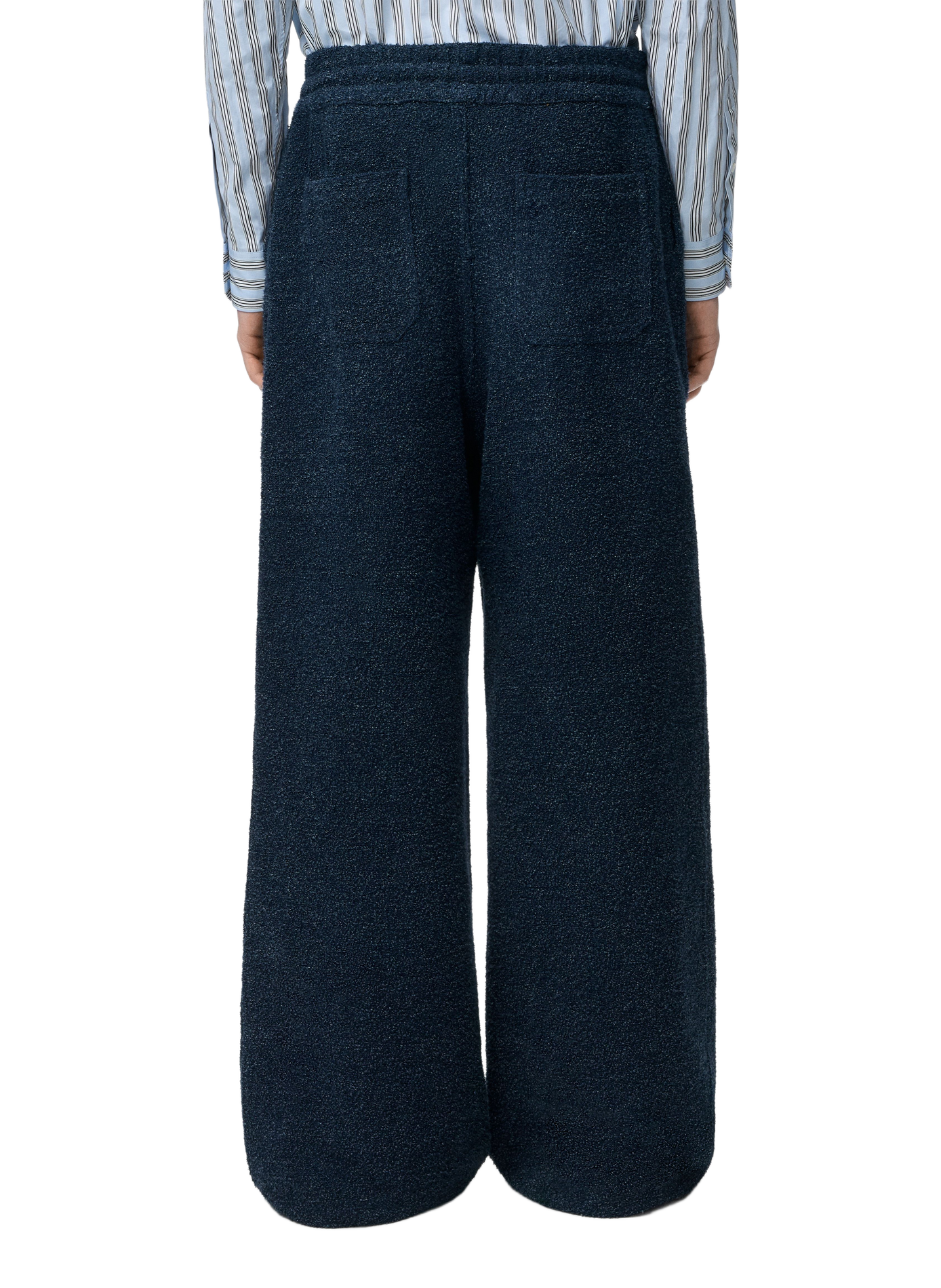 Wide-leg drawstring denim pants LOEWE Blue