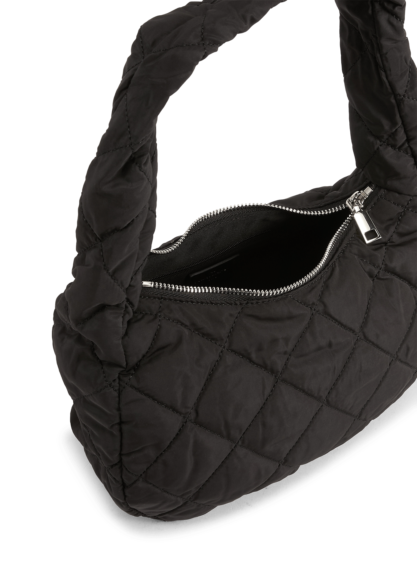 Quilted solid color handbag AU PRINTEMPS PARIS Black