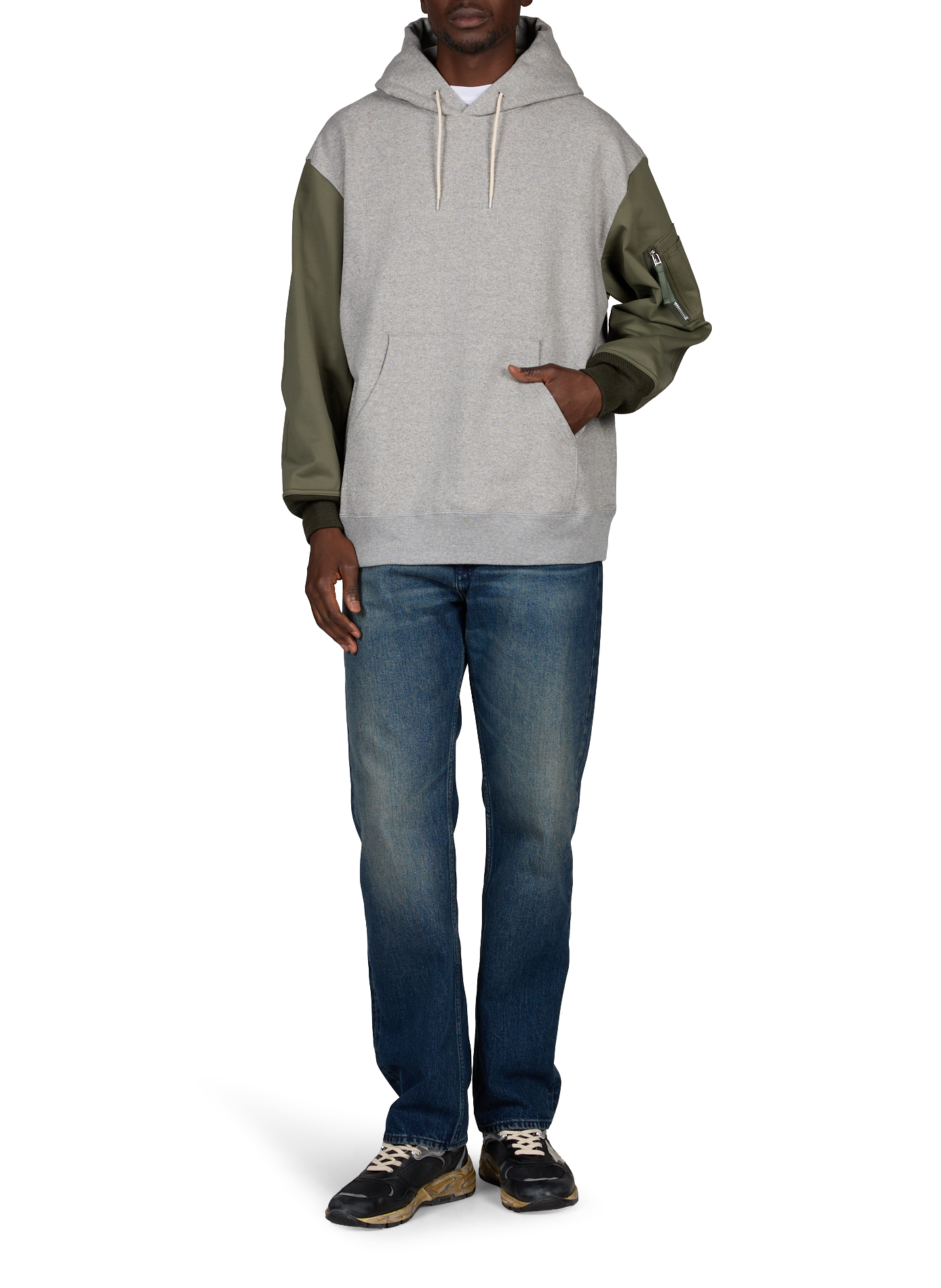 Sweatshirt bi-colore en coton COMME DES GARCONS HOMME Multicolore
