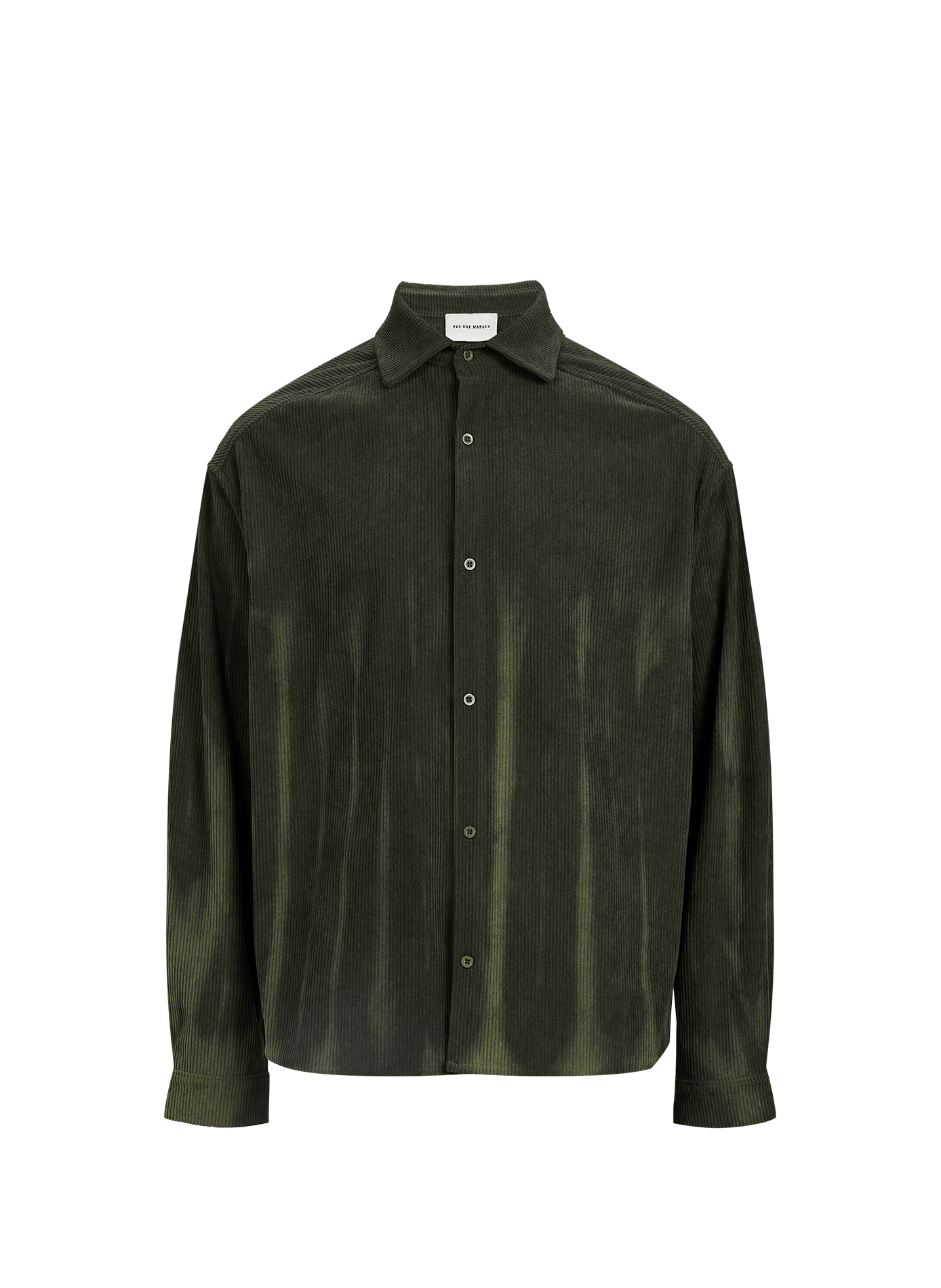 Straight-cut corduroy overshirt PAS UNE MARQUE Green