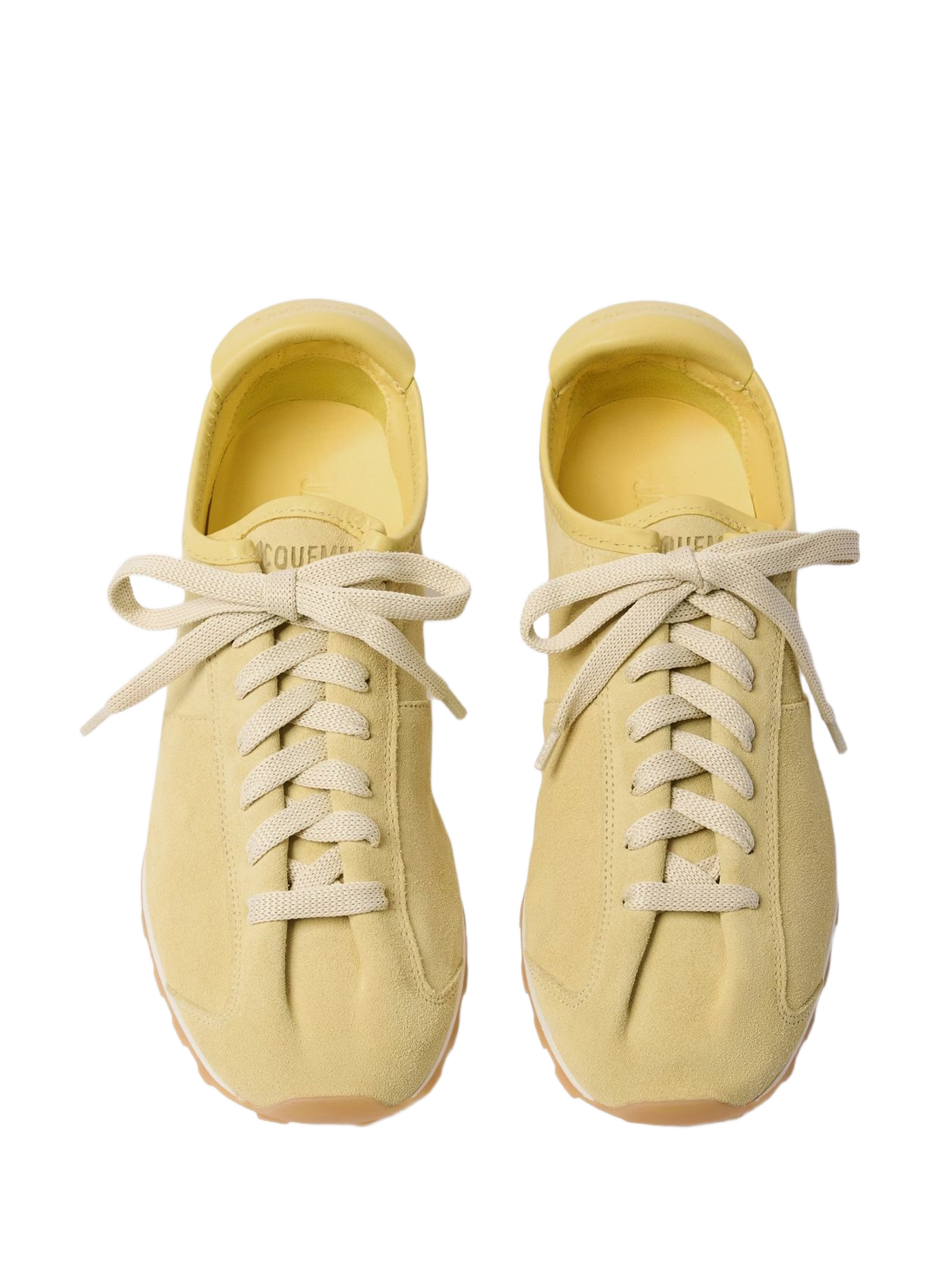 Les baskets Tennis en cuir d'aneau JACQUEMUS Yellow