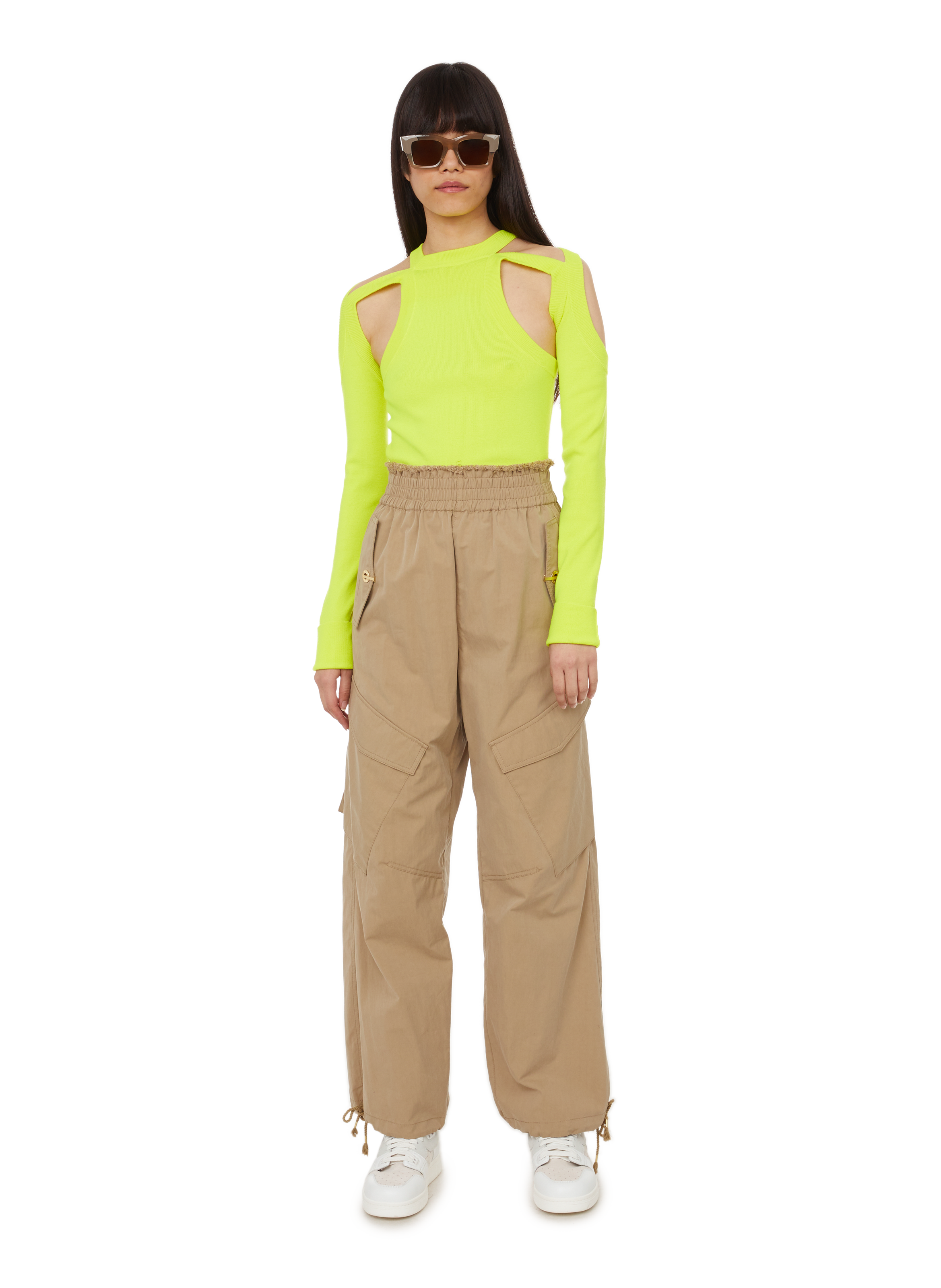 Top à découpes en maille DION LEE Jaune