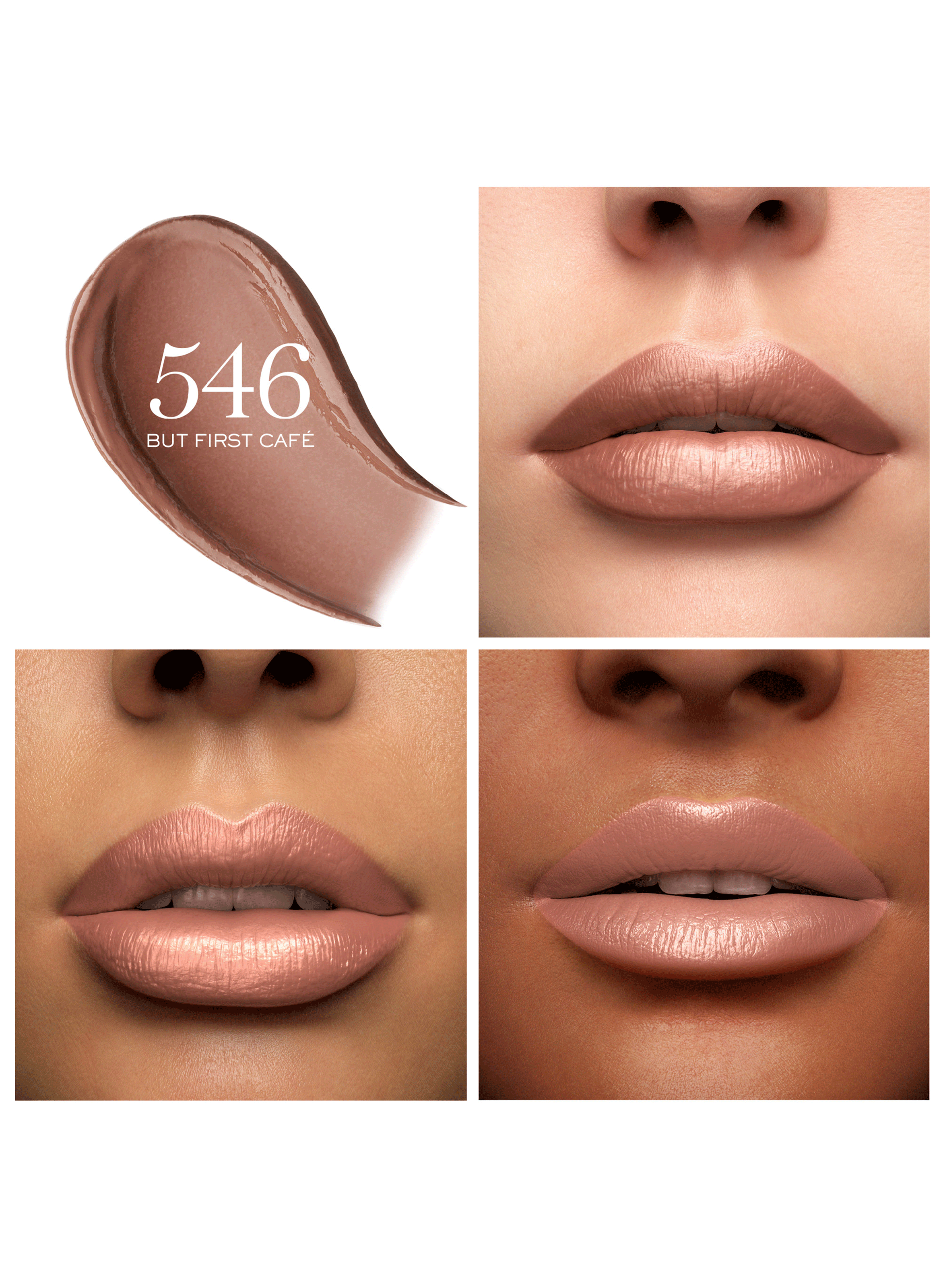 L?Absolu Rouge Cream satin lipstick - Long-lasting hydration and comfort LANCÔME 546 but first café