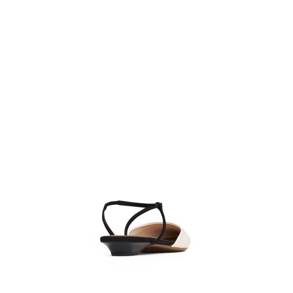 Slingback bicolore en cuir